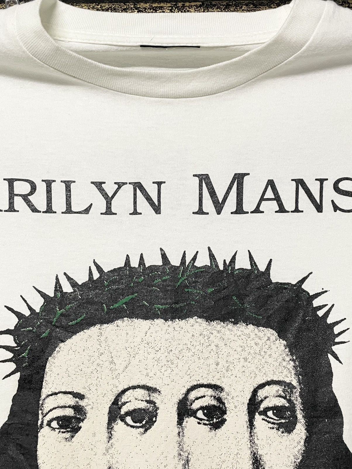 Vintage Vintage Marilyn Manson ‘BELIEVE’ Jesus Graphic Longsleeve Size US S / EU 44-46 / 1 - 7 Thumbnail