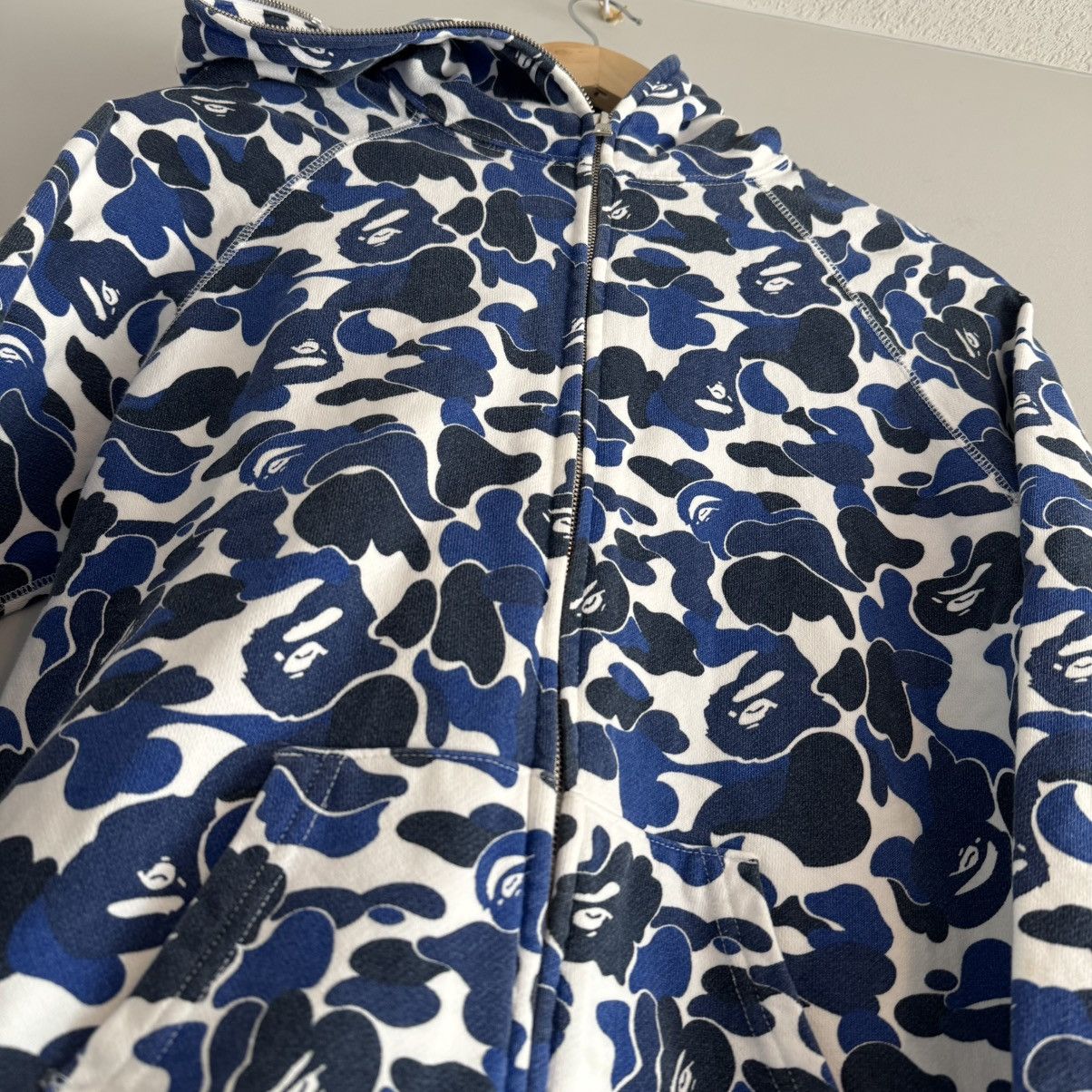 Bape Vintage y2k NFS EXCLUSIVE Blue Camo Full Zip Up Hoodie Size S / US 4 / IT 40 - 3 Thumbnail