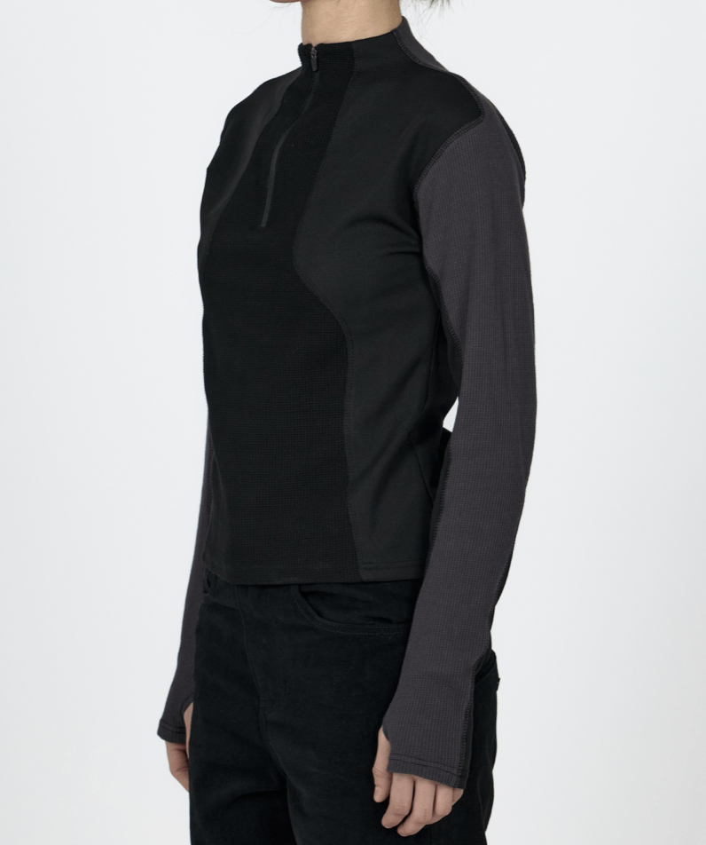 Raf Simons MPa CONTOUR GRID HALF ZIP WOMEN (BLACK) , PLASTICPRODUCT Size S / US 4 / IT 40 - 5 Thumbnail
