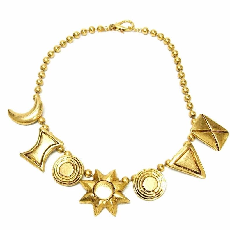 Kenzo Kenzo Vintage brass star, moon, and sun pendant necklace Size ONE SIZE - 2 Thumbnail