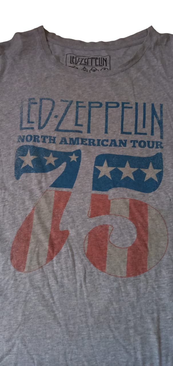 Band Tees Led Zeppelin North American Tour 75 Size L / US 10 / IT 46 - 2 Thumbnail