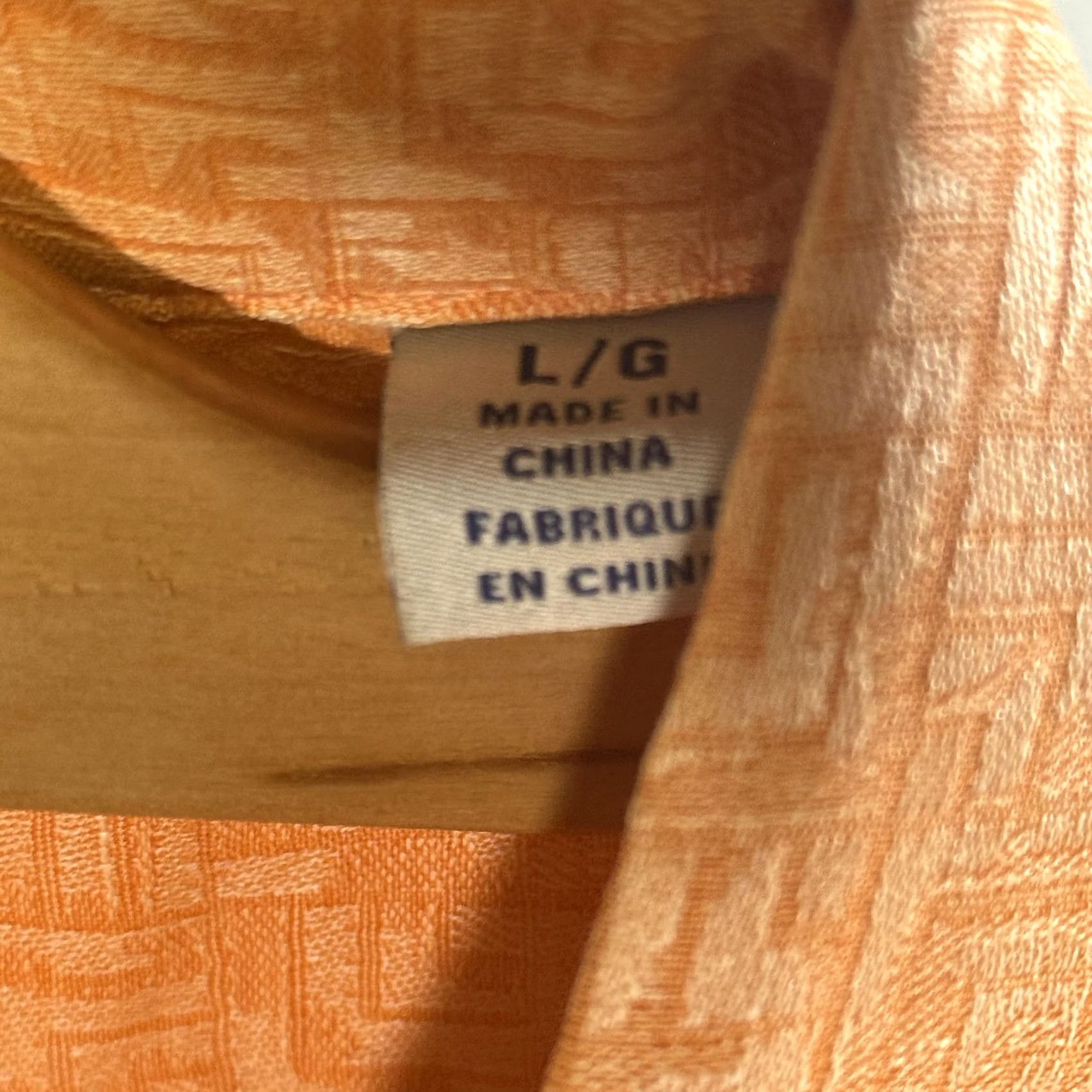 Tommy Bahama VINTAGE Tommy Bahama Shirt Mens Large Orange Jacquard Geometric Camp Button Front Pocket Size US L / EU 52-54 / 3 - 5 Thumbnail