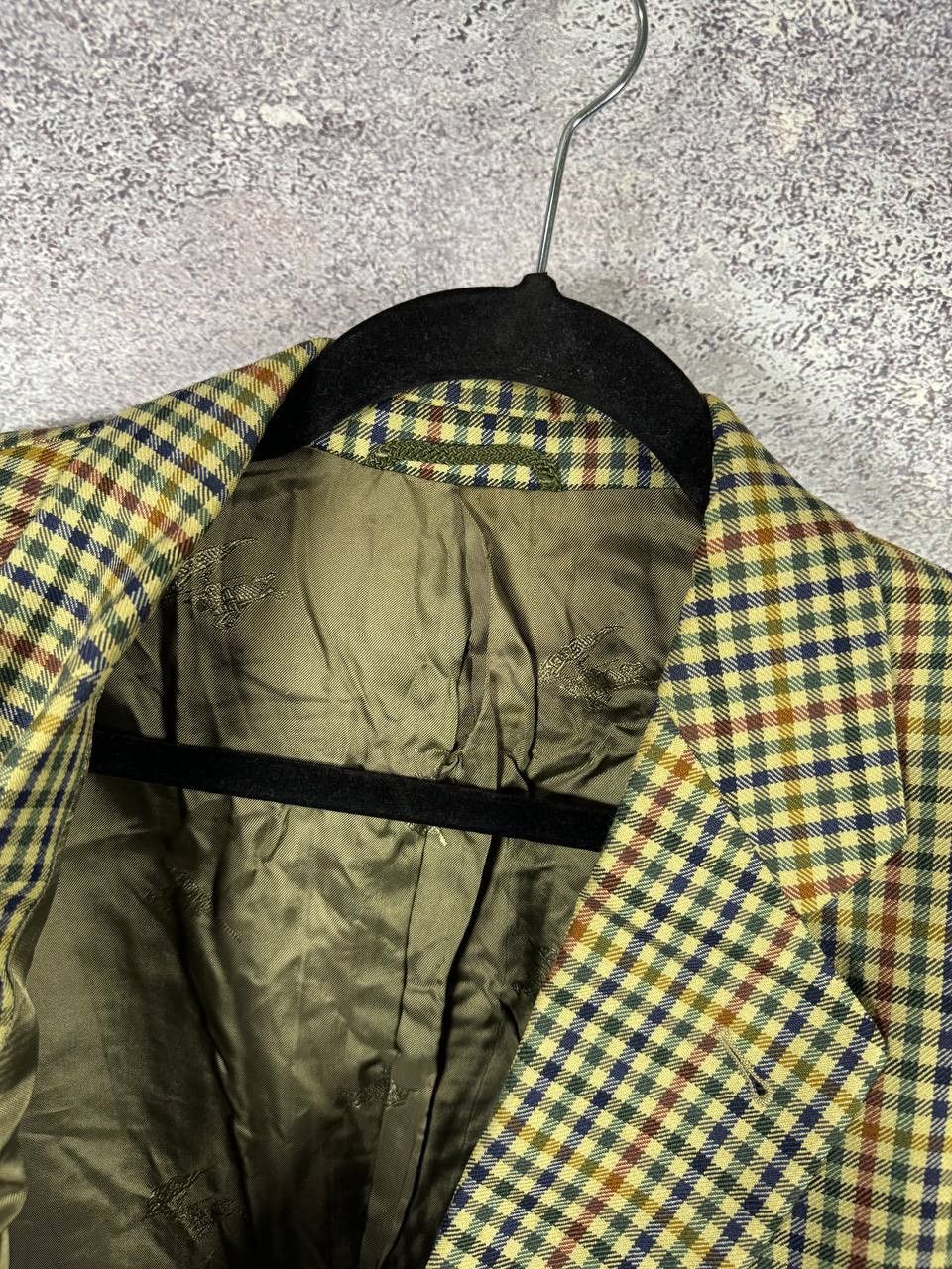 Burberry × Vintage Burberry's Vintage Plaid Check Blazer Oldmoney Men's Large Size 44R - 19 Thumbnail