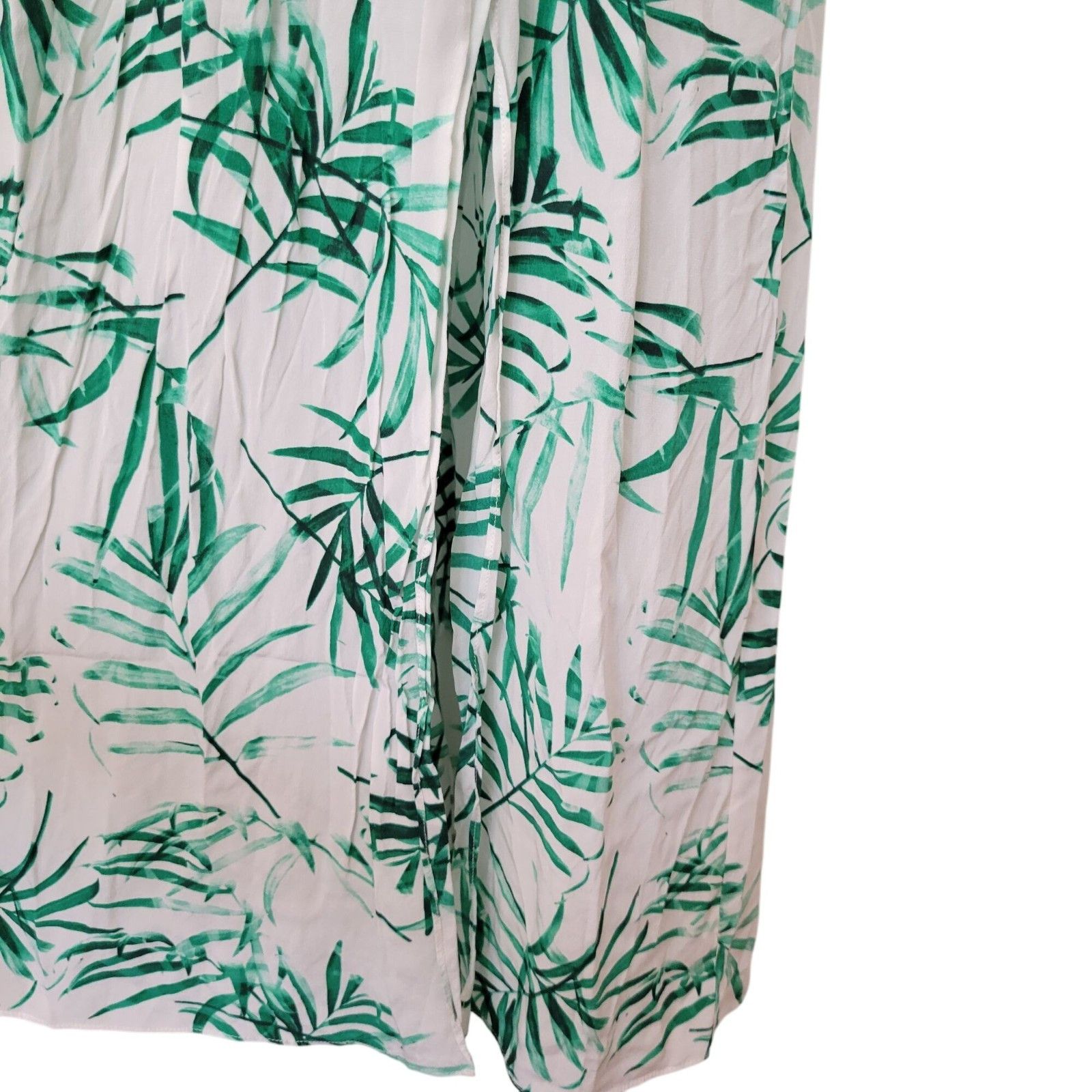 Amanda Uprichard Amanda Uprichard S Silk Green Leaf RIO Maxi Halter Dress Size S / US 4 / IT 40 - 10 Thumbnail