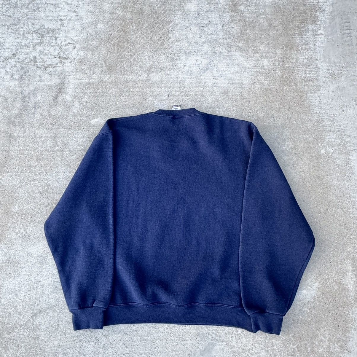 Nike × Russell Athletic × Stussy Vintage 90s Blue Essential Russel Crewneck Boxy Medium Size US M / EU 48-50 / 2 - 7 Thumbnail
