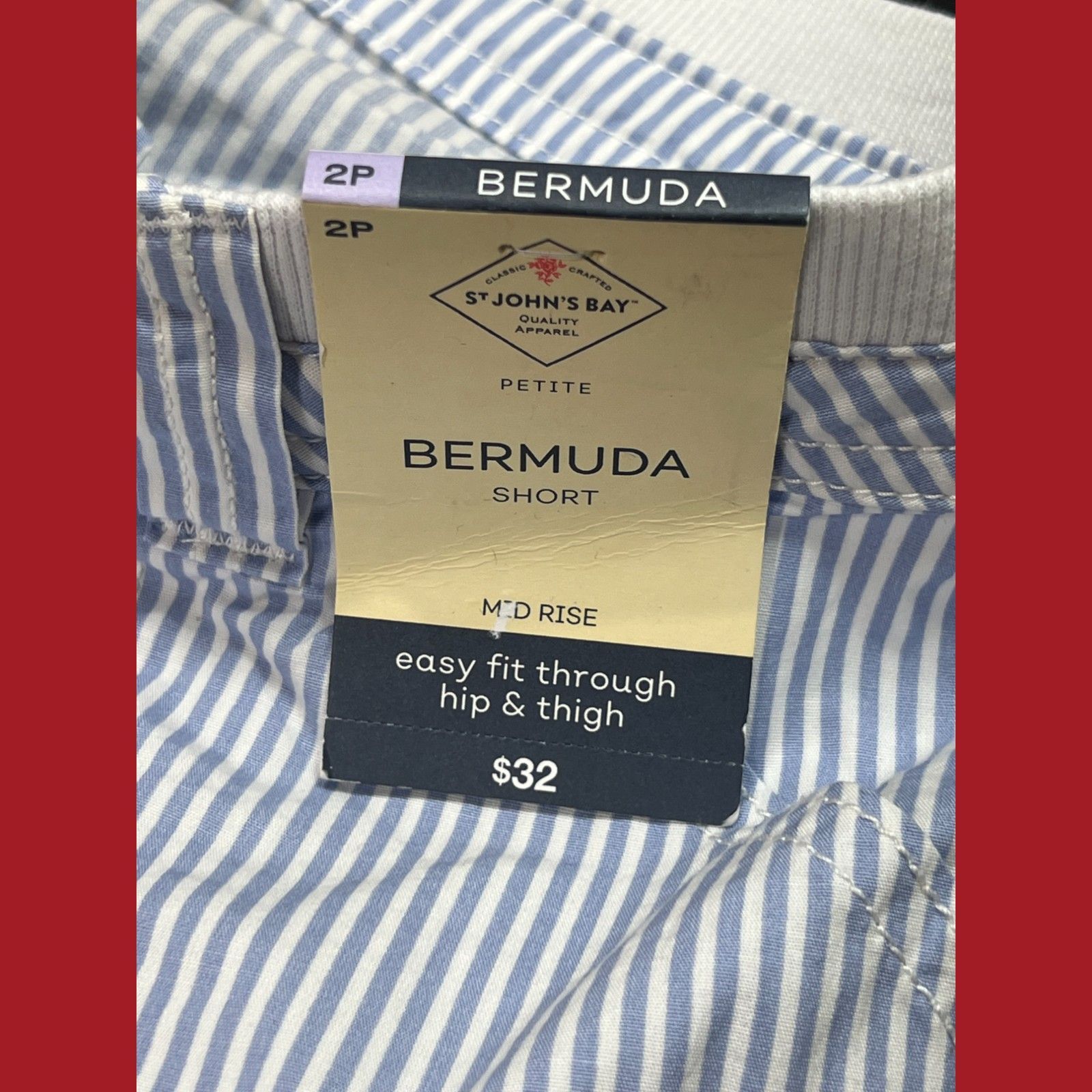 St. Johns Bay St. John's Bay - Women's Mid-Rise Cargo Bermuda Short - Blue Size 26" / US 2 / IT 38 - 12 Thumbnail