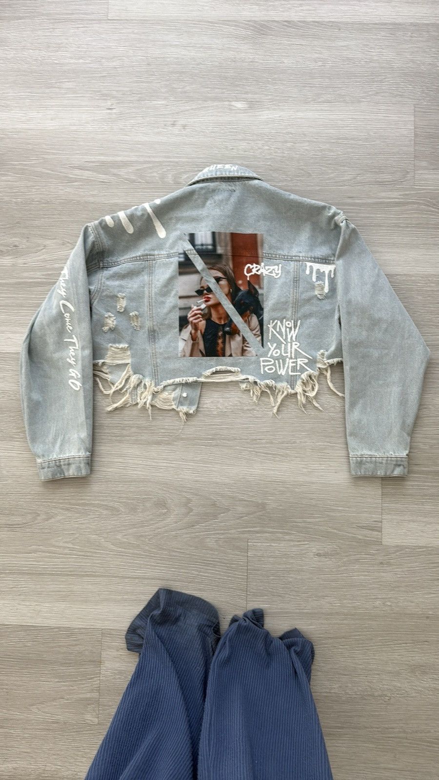 Other Distressed crop denim jacket (light wash) Size S / US 4 / IT 40 - 1 Thumbnail