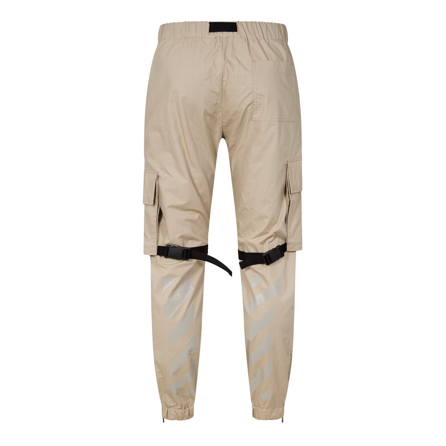 Off-White o1g2r1mq0226 Diagonal Stripes Cargo Trousers In Dark Sand Size US 28 / EU 44 - 2 Thumbnail