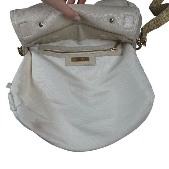 Genuine Leather CC Skye Onie Messenger Crossbody Bag Snake Embossed in Beige Size ONE SIZE - 7 Thumbnail