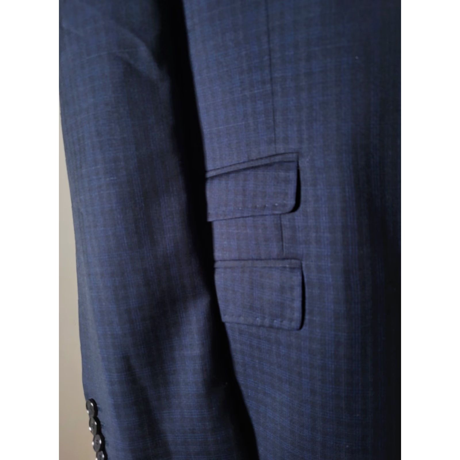 Ted Baker Ted Baker Sport Coat Blazer Jacket Blue Check Wool 44R Men Regular Fit Notch Lapel Four-Button Viscose Lining Double-Vented New without tags Size 44R - 6 Thumbnail