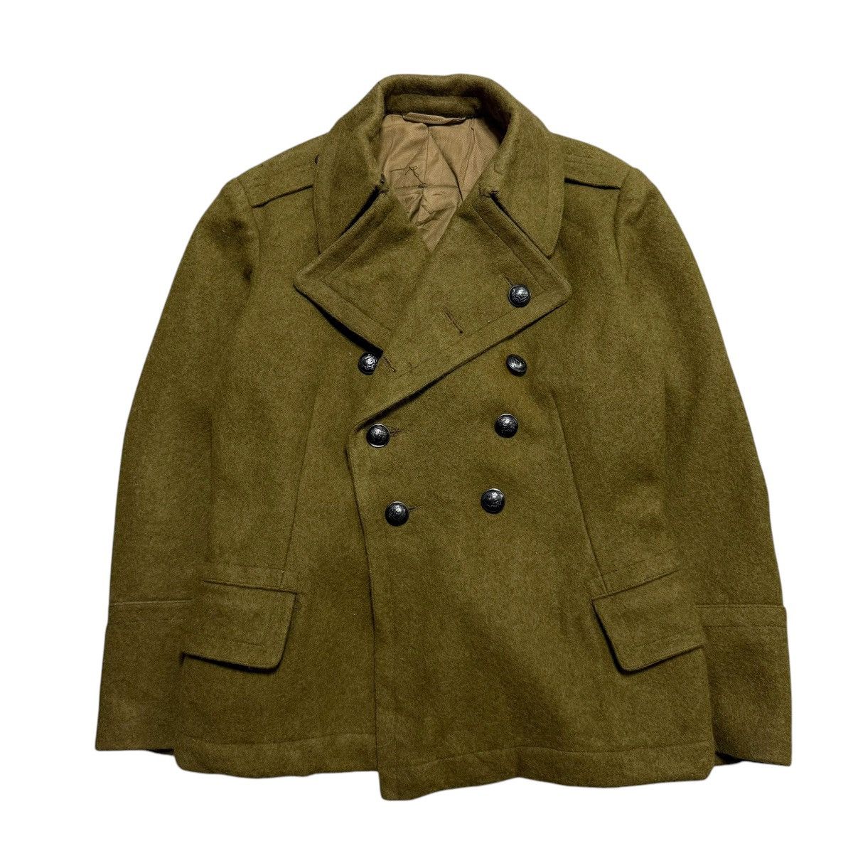 Vintage True Vintage 40s Romanian Army Double Breasted Military Coat Size US M / EU 48-50 / 2 - 1 Thumbnail