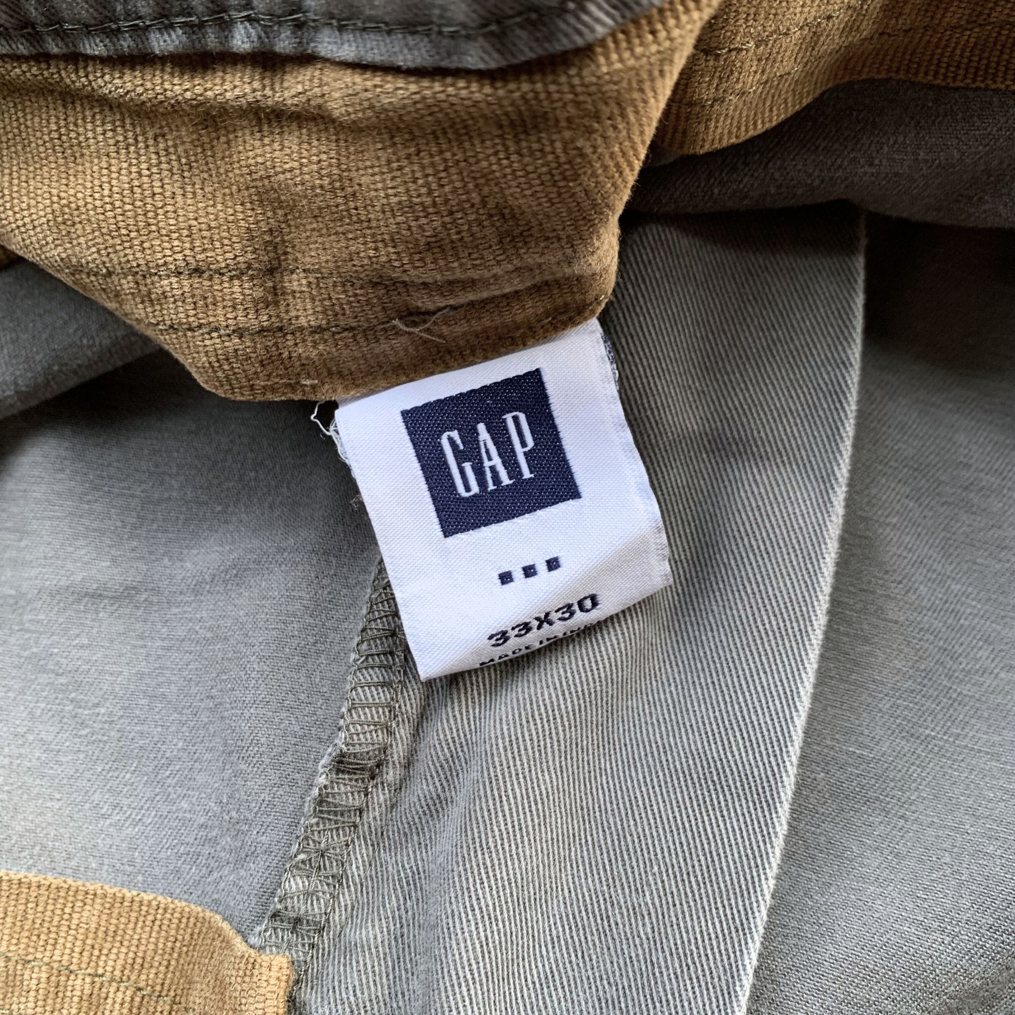 Gap Vintage Grey 1990s GAP Workwear Cargo Heavy Cotton Pants Size US 34 / EU 50 - 4 Thumbnail