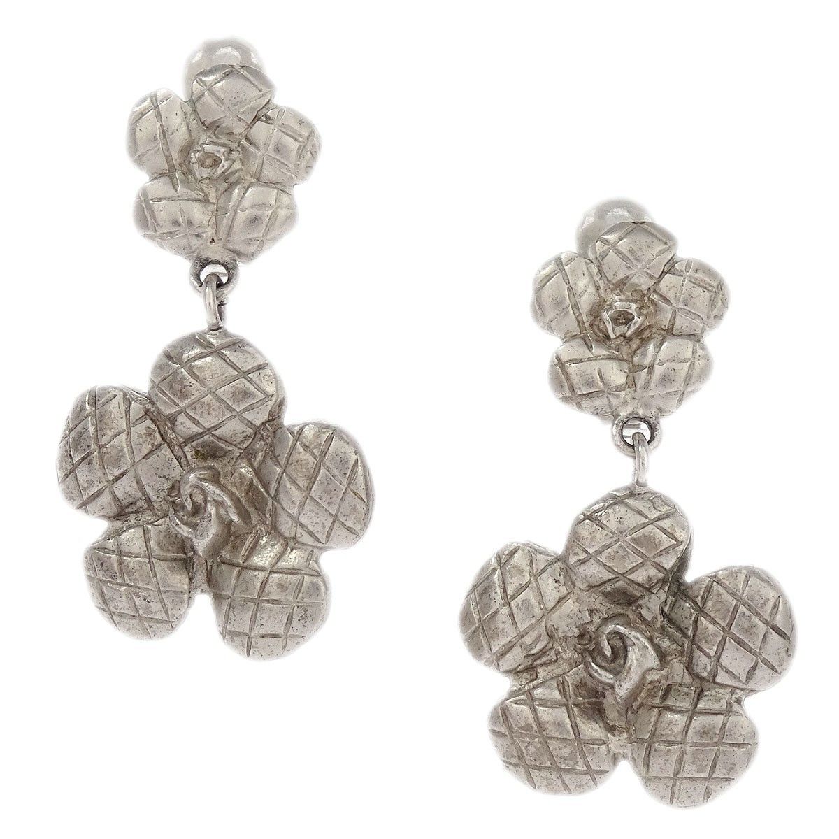 Chanel Chanel Vintage CC Flower Clip-On Earrings Metal Size ONE SIZE - 1 Thumbnail