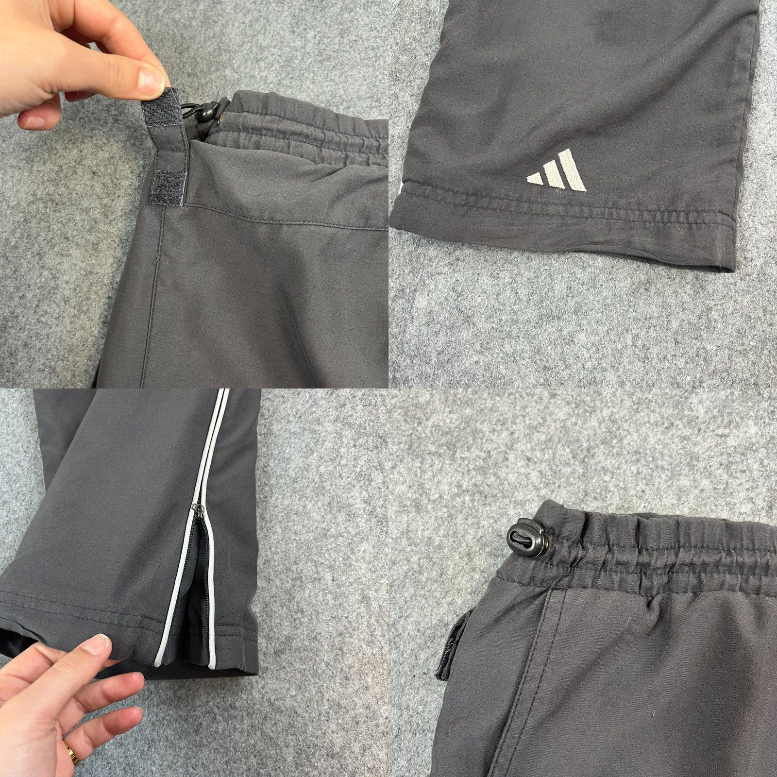 Adidas VINTAGE adidas Mens Tracksuit Bottoms Pants Sweat Joggers Grey S Baggy Y2K 00s裤 Size 36R - 9 Thumbnail