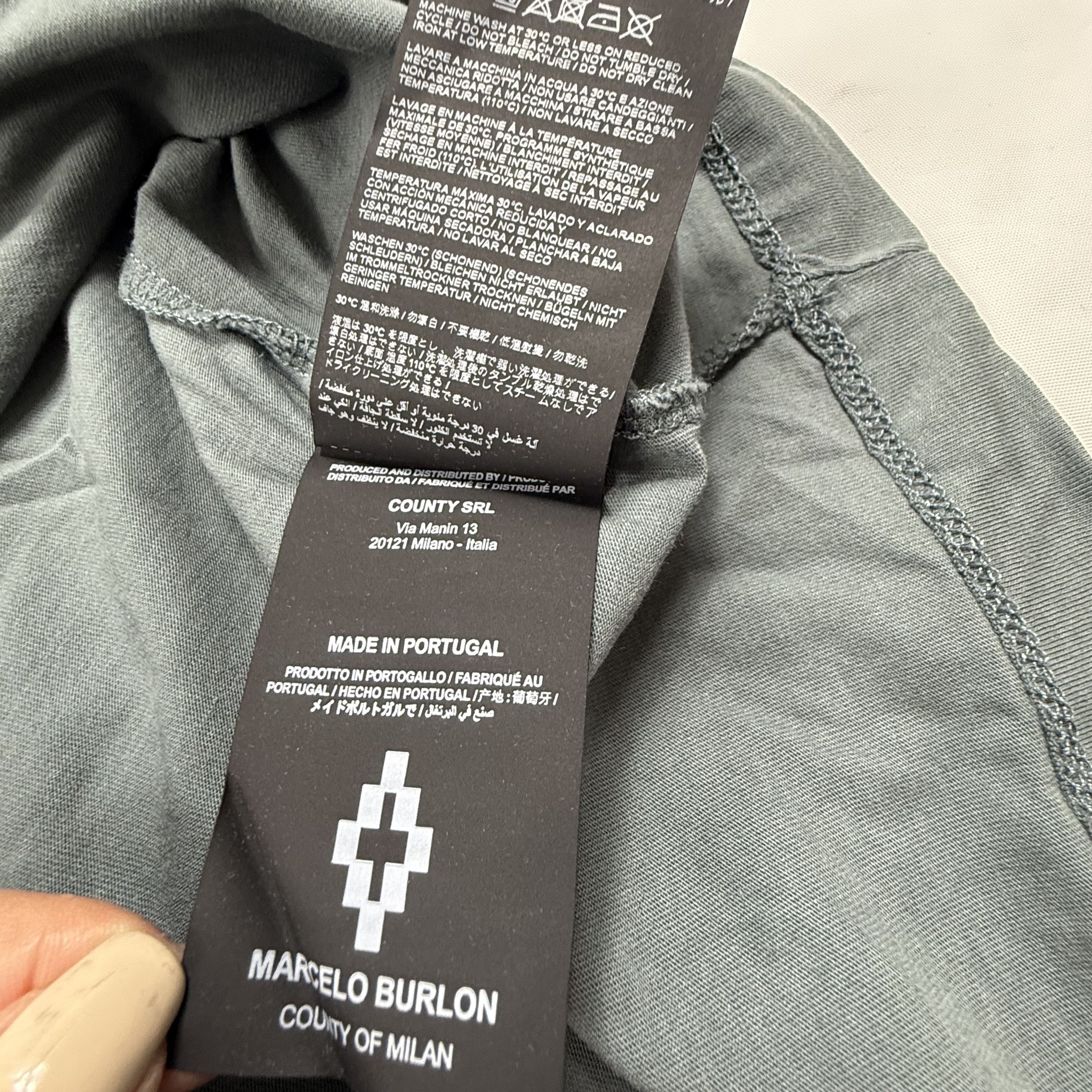 Marcelo Burlon Marcelo Burlon County of Milan Grey Graphic Shirt Mens Small Size US S / EU 44-46 / 1 - 5 Thumbnail