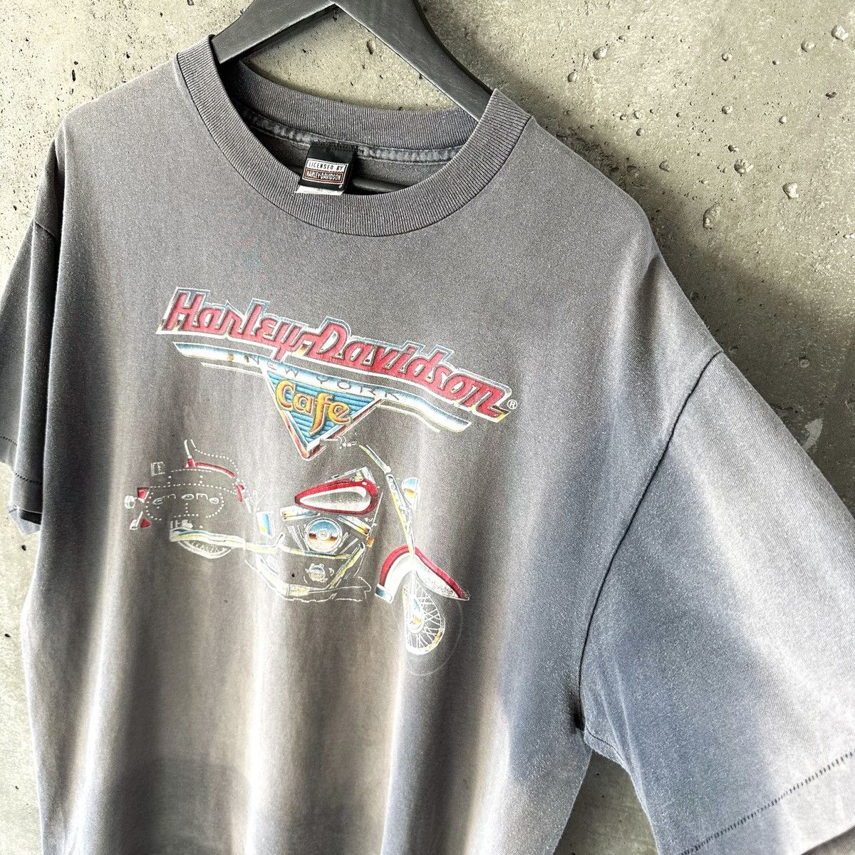 Harley Davidson 90s SUN FADED Harley Davidson New York Cafe T-Shirt Size US XL / EU 56 / 4 - 3 Thumbnail