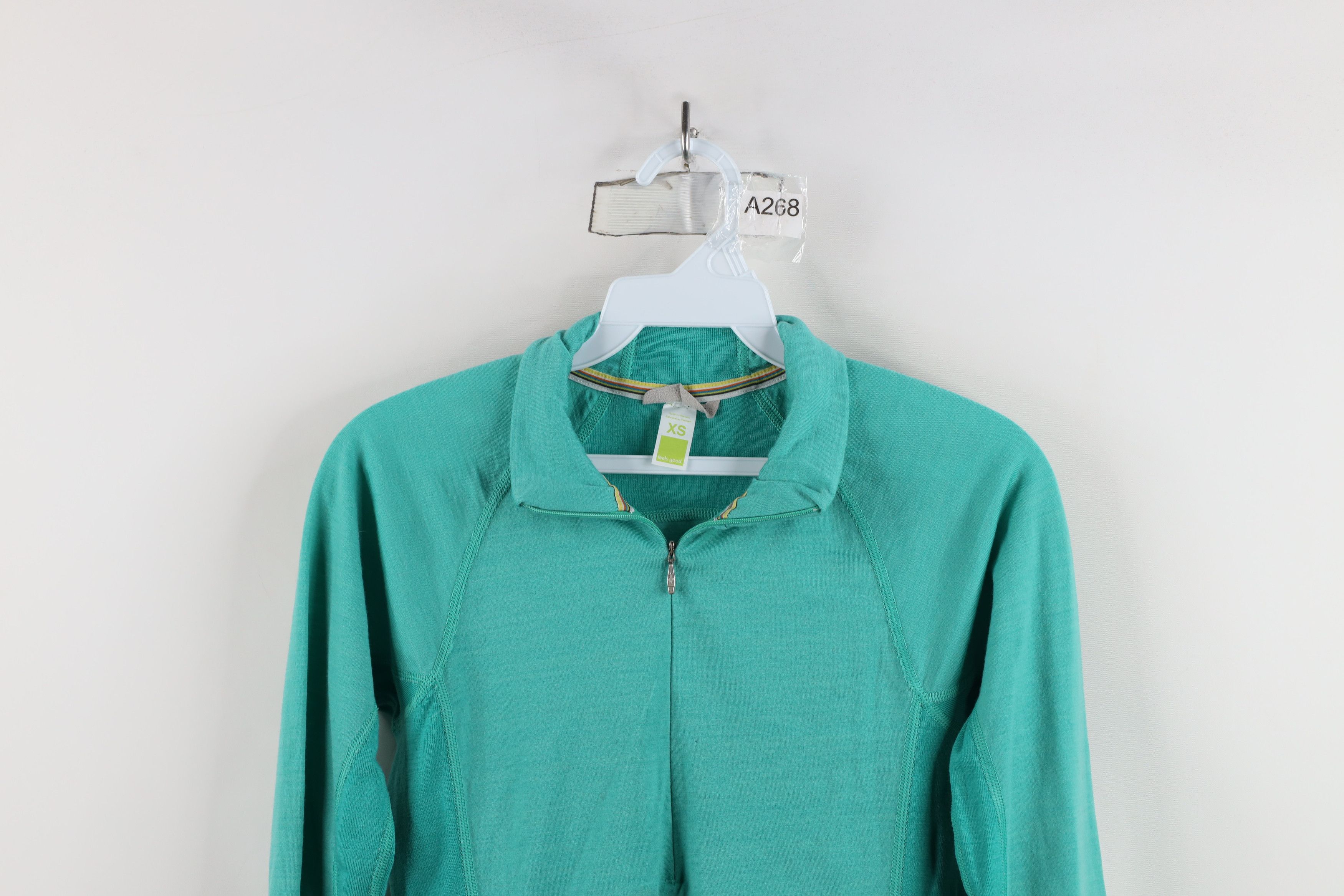 Smartwool × Vintage Smartwool Distressed Merino Wool Half Zip Pullover Sweater Size XS / US 0-2 / IT 36-38 - 2 Thumbnail