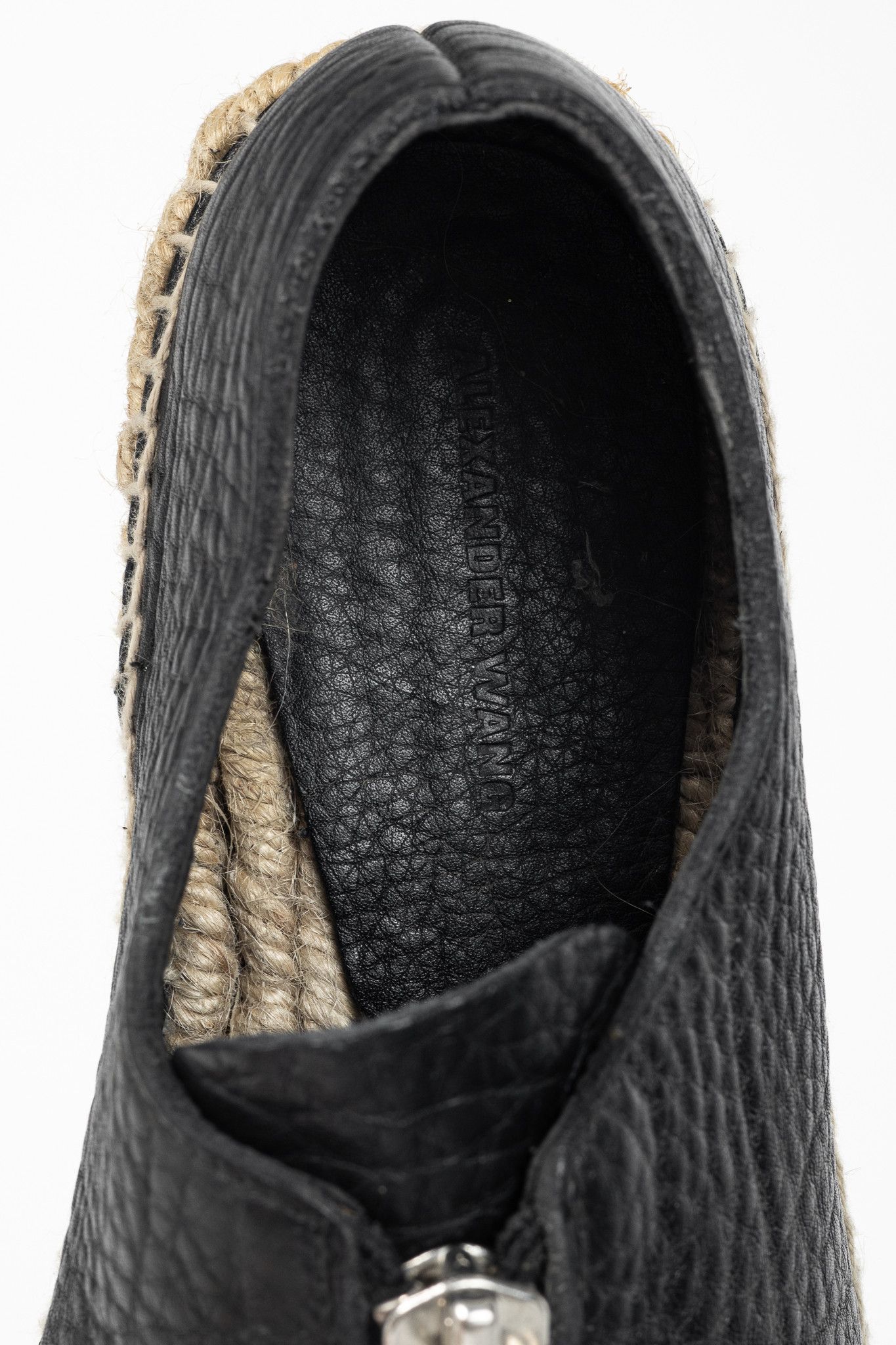 Alexander Wang Alexander Wang Devon Black Leather Espadrille Sneakers Size US 5.5 / IT 35.5 - 8 Thumbnail