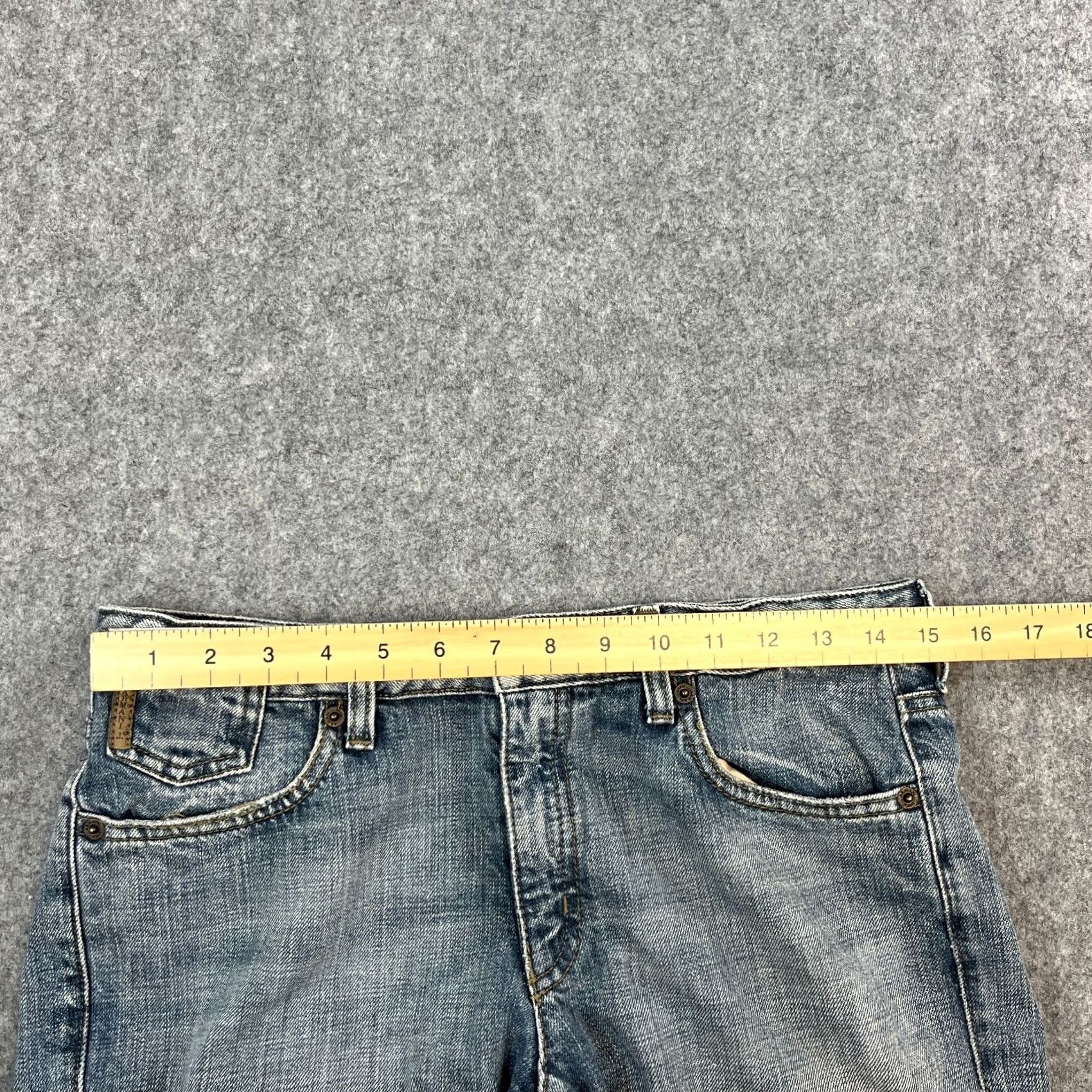 Vintage Armani Jeans Jeans Bootcut Light Wash 29 in Inside Leg 29 Regular Blue Womens Fit Stretch Mid Rise 10 UK 10 Size 32" / US 10 / IT 46 - 7 Thumbnail
