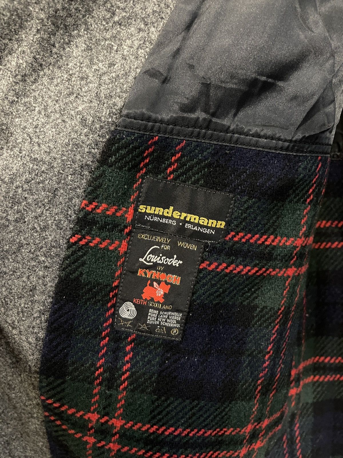 Vintage Vintage Sundermann Wool Overcoat Gray Tweed Kynoch Men's XXL Size US XXL / EU 58 / 5 - 7 Thumbnail