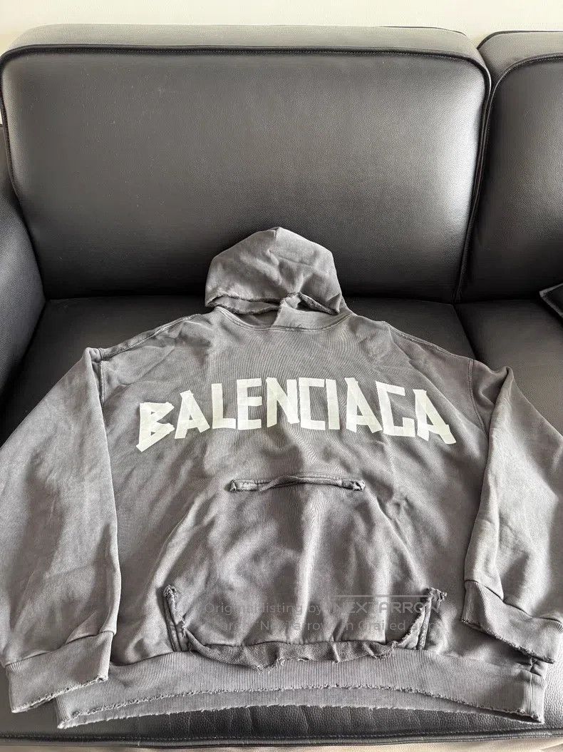 Balenciaga Balenciaga Masking Tape Hoodie Size US M / EU 48-50 / 2 - 1 Thumbnail