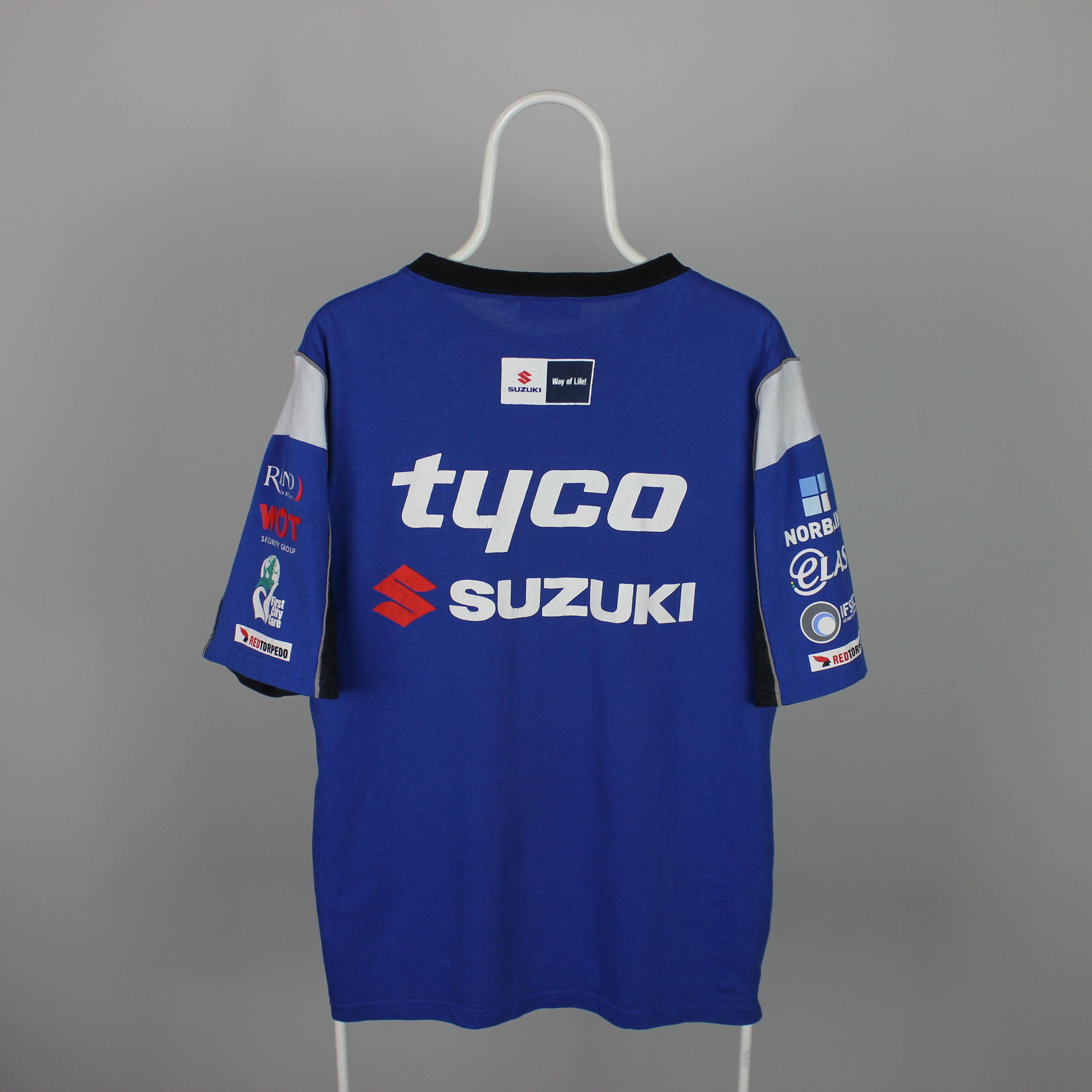 Other Suzuki t shirt men race racing L XL blue Tyco Beacon Motul Size US XL / EU 56 / 4 - 3 Thumbnail