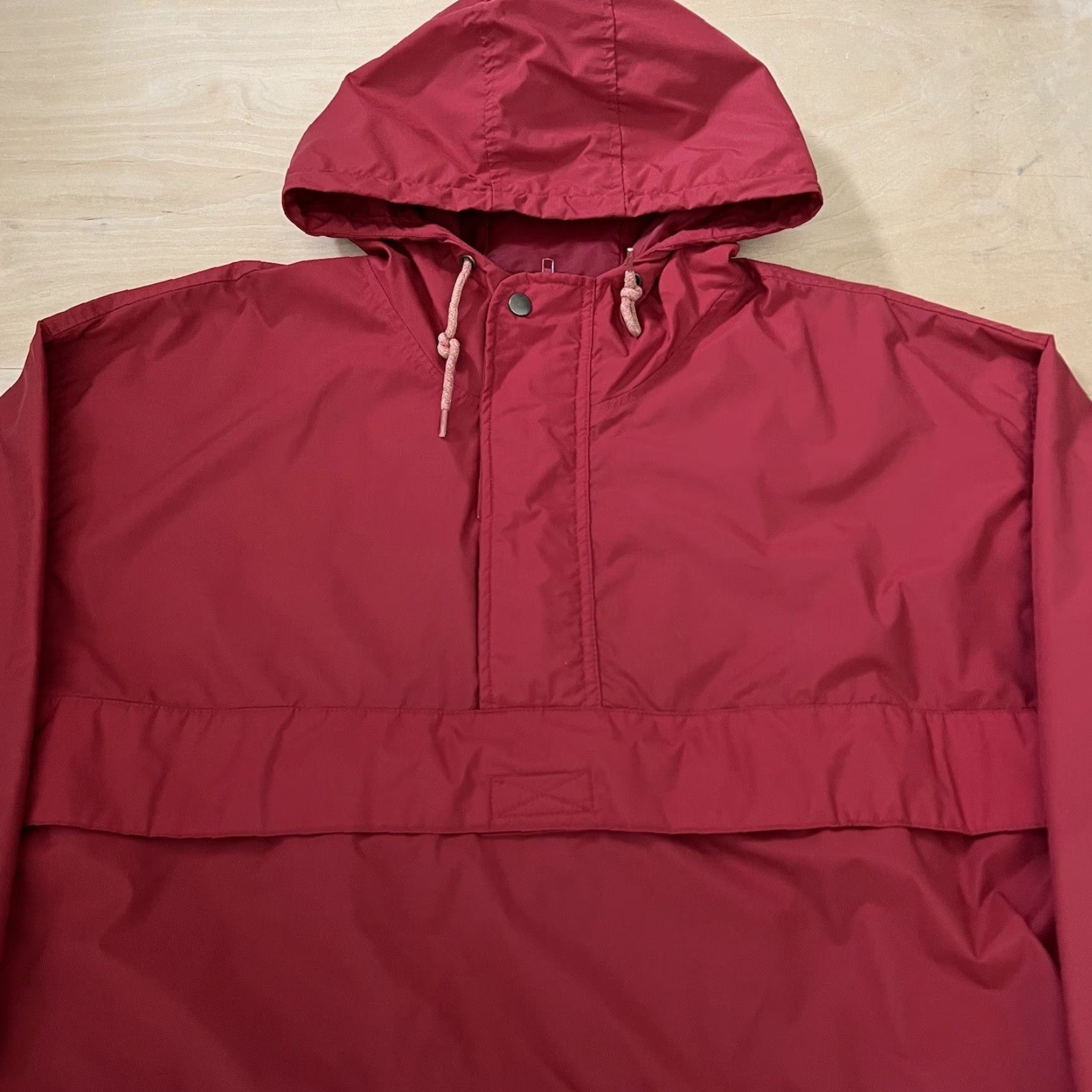 Gap VINTAGE Gap Anorak Jacket Windbreaker Nylon Red Large Men's Zip Size US L / EU 52-54 / 3 - 3 Thumbnail