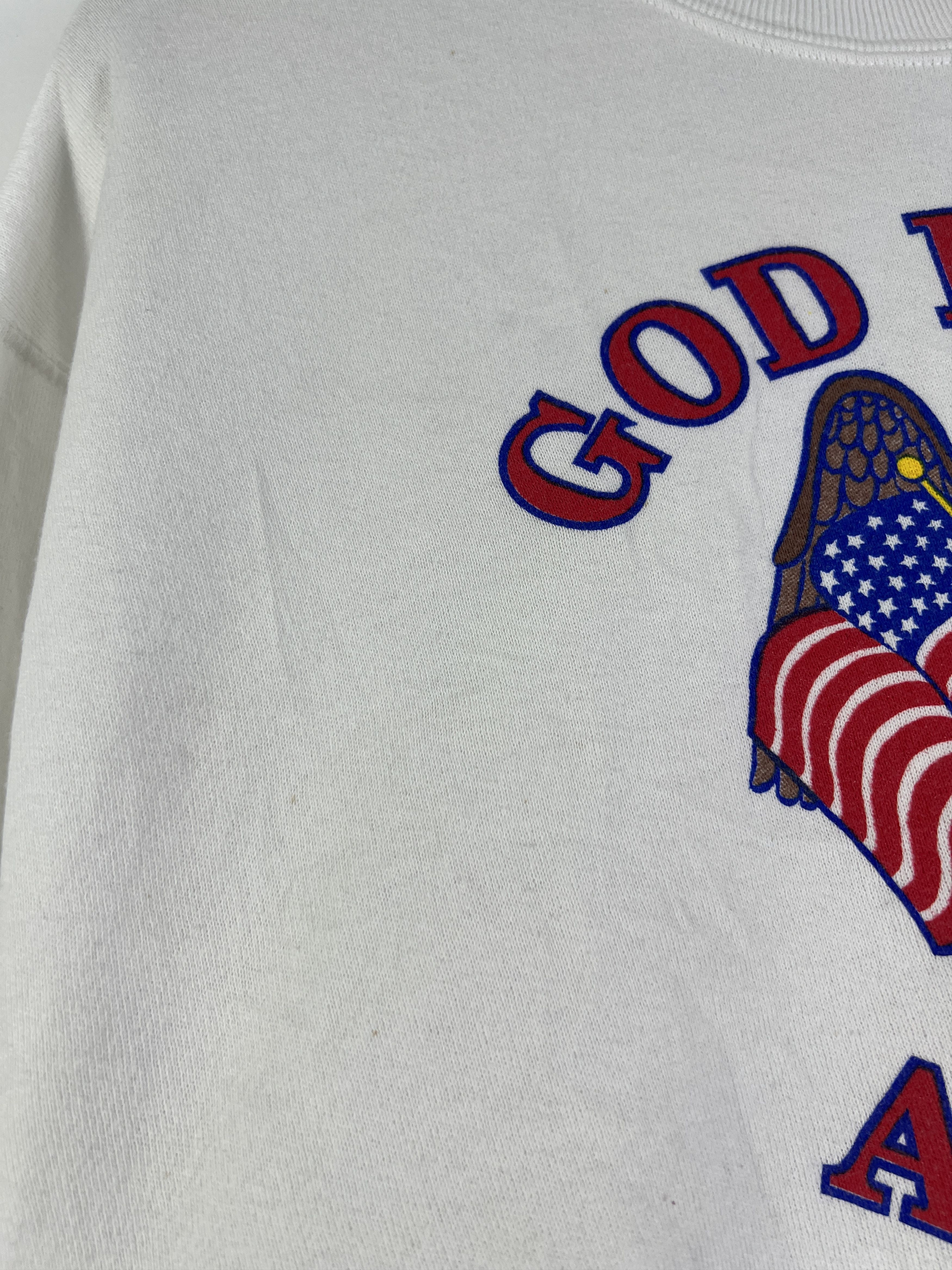 Vintage No.5155 Vintage God Bless America Graphic Sweatshirt (L) Size US L / EU 52-54 / 3 - 8 Thumbnail