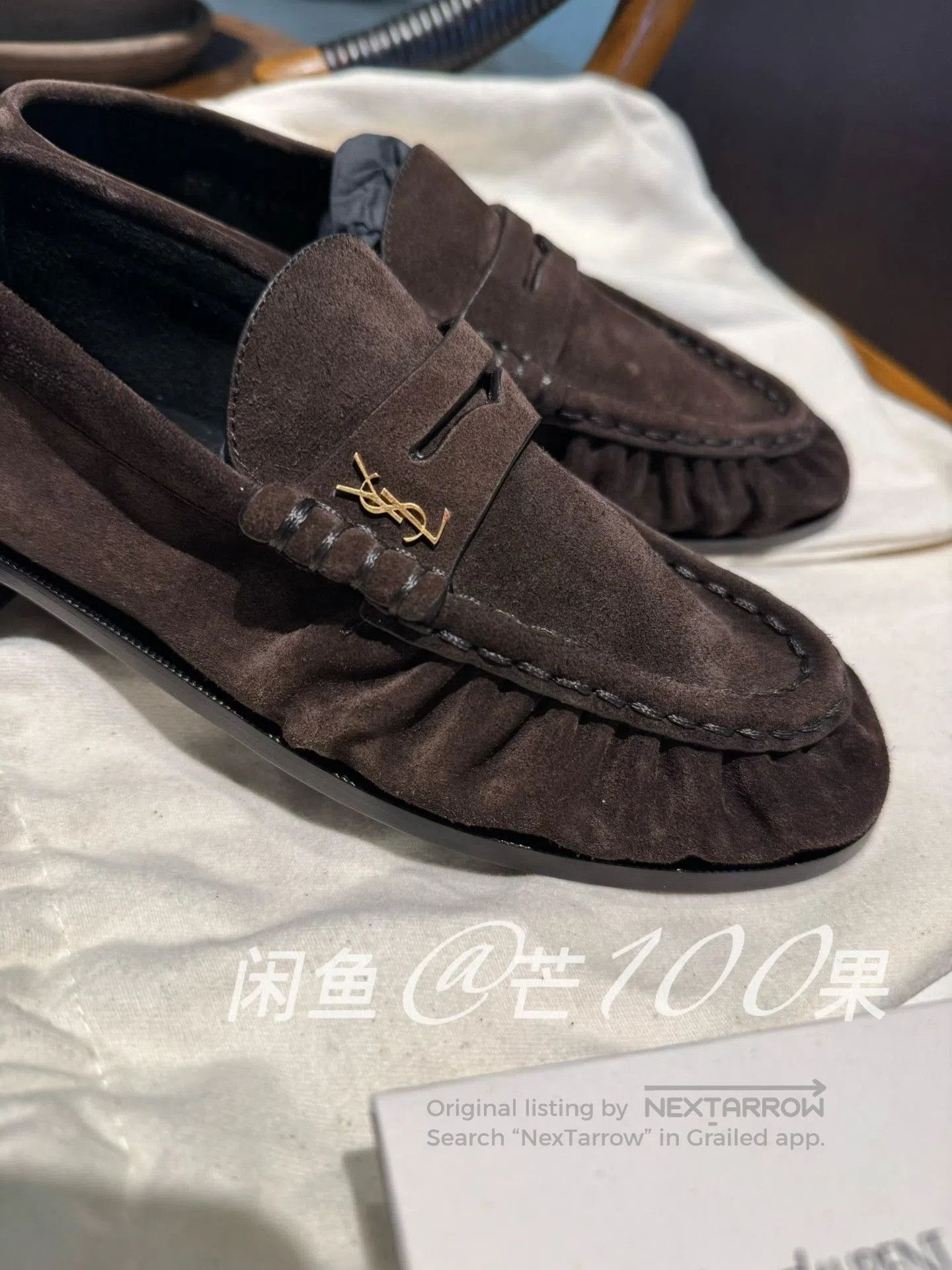 Yves Saint Laurent Saint Laurent LE LOAFER Suede Loafers. Size US 9 / EU 42 - 9 Thumbnail