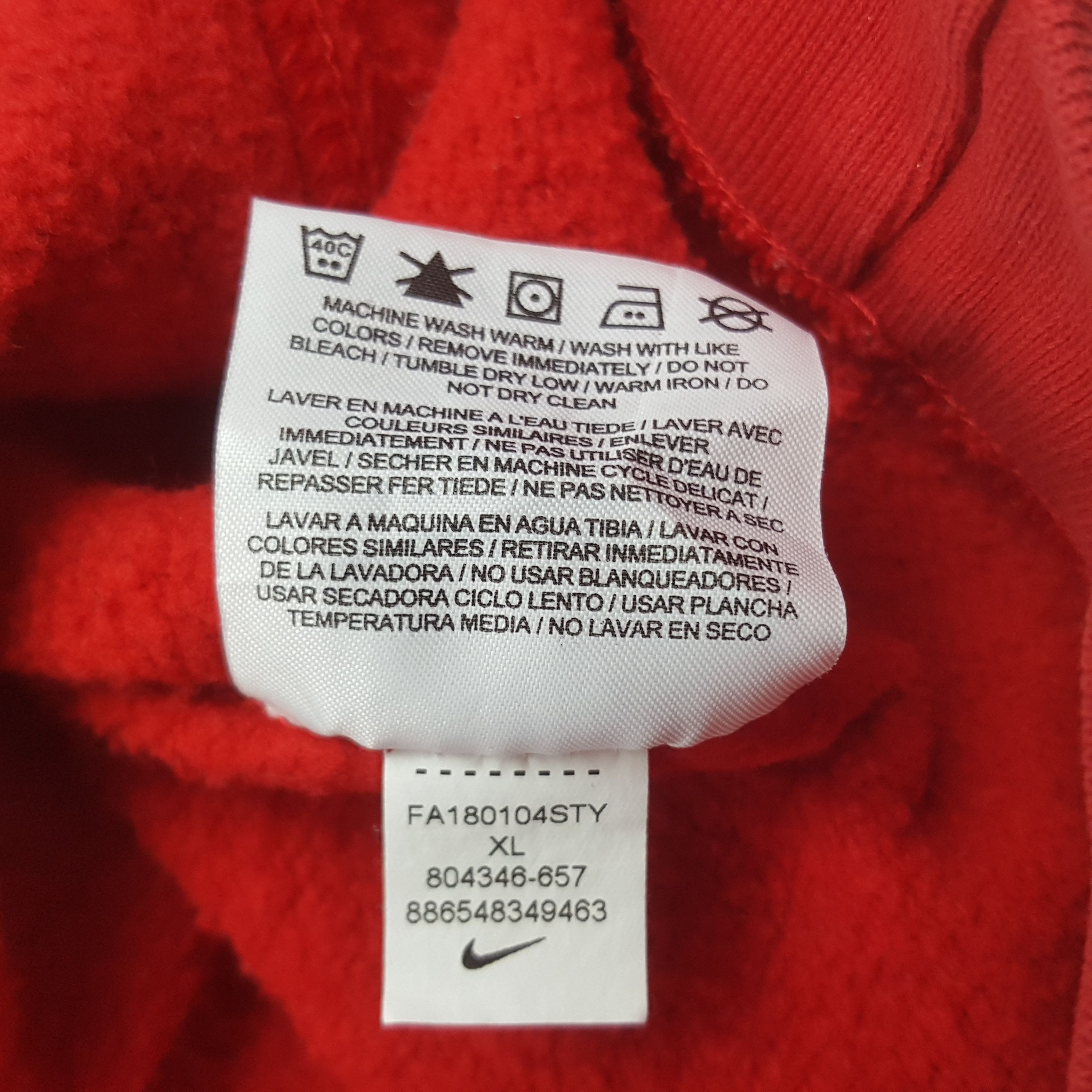 Nike × Vintage Vintage Nike Swoosh Small Design Sportwear Hoodies Size US L / EU 52-54 / 3 - 8 Thumbnail
