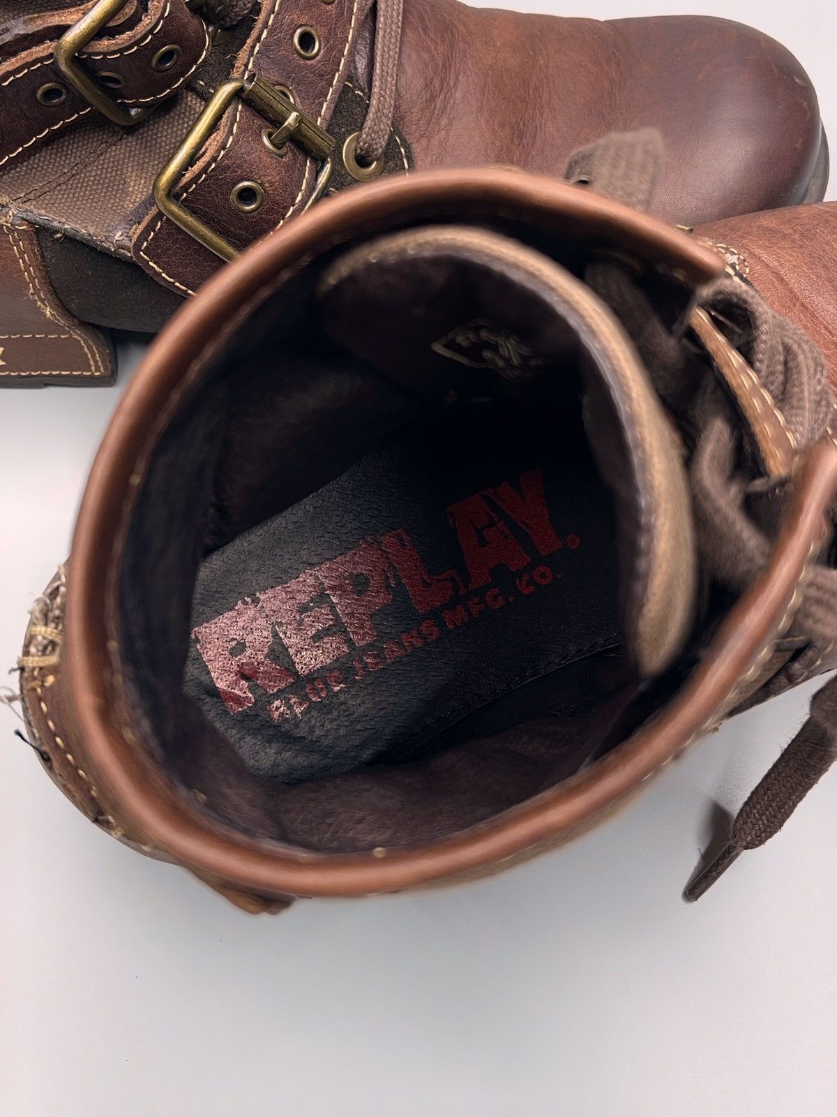 Japanese Brand × Replay Vintage Replay Leather Boots Avant-Garde Size US 8 / EU 41 - 8 Thumbnail