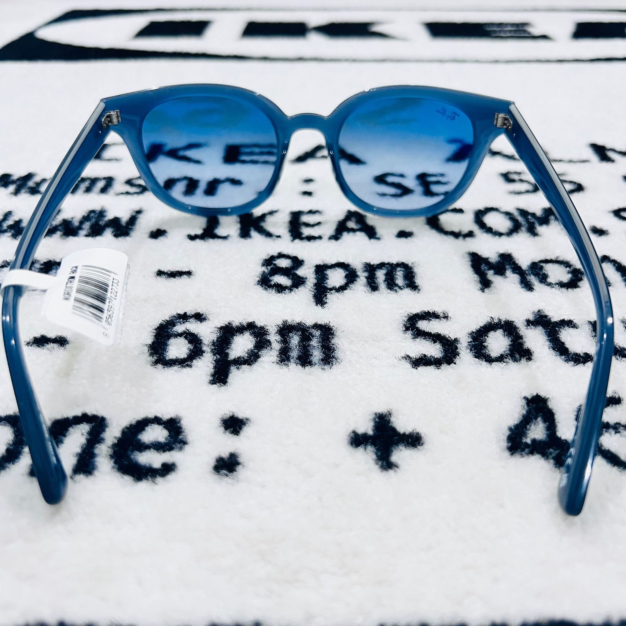 RayBan RayBan RB4324 Transparent Dark Blue Cat Eye Sunglasses Size ONE SIZE - 5 Thumbnail