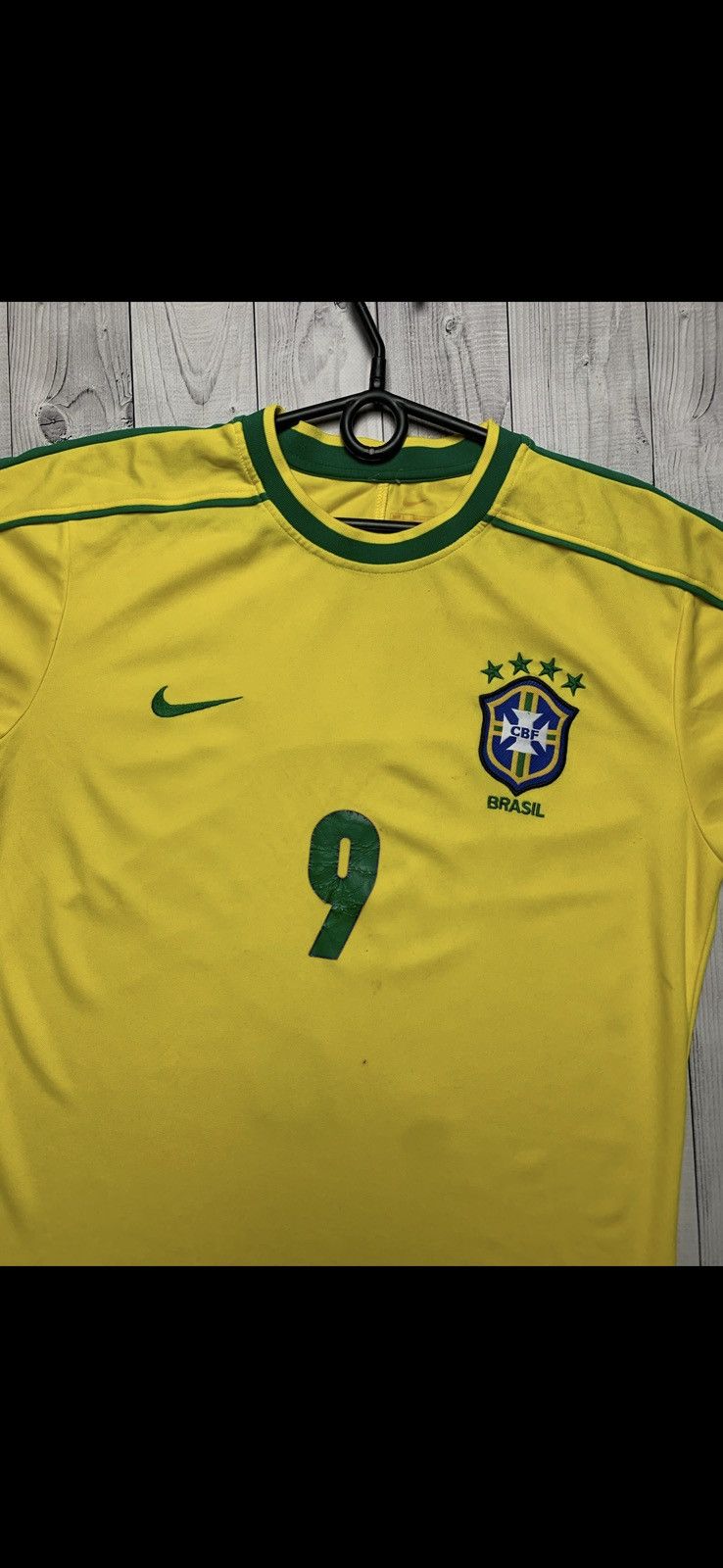 Vintage Vintage rare soccer tee Brazil logo 9 yellow Size US L / EU 52-54 / 3 - 3 Thumbnail