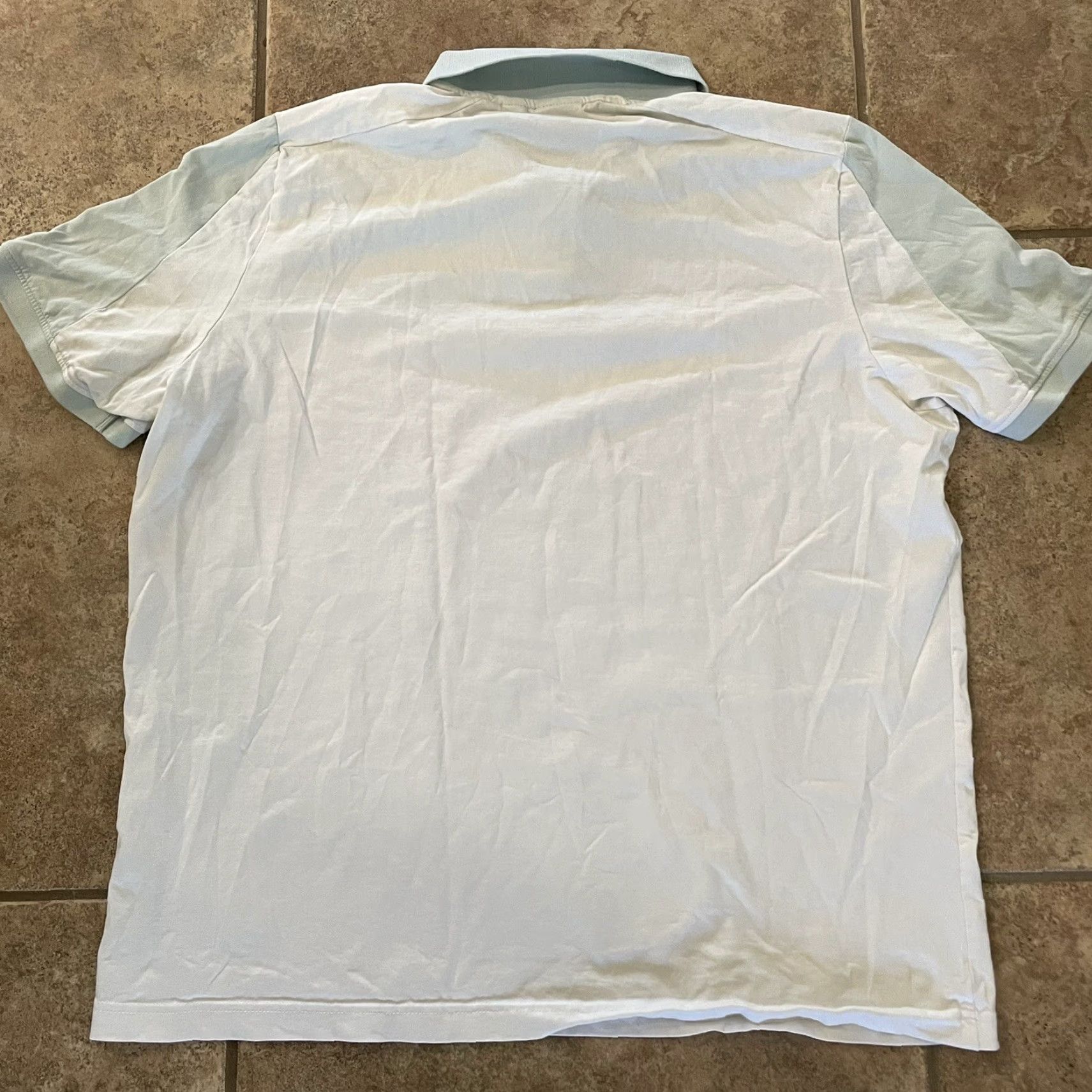 Puma PUMA Polo Shirt Mens XL Light Blue White Polo Shirt XL Mens White Light Blue PUMA Logo Shirt Size US XL / EU 56 / 4 - 5 Thumbnail