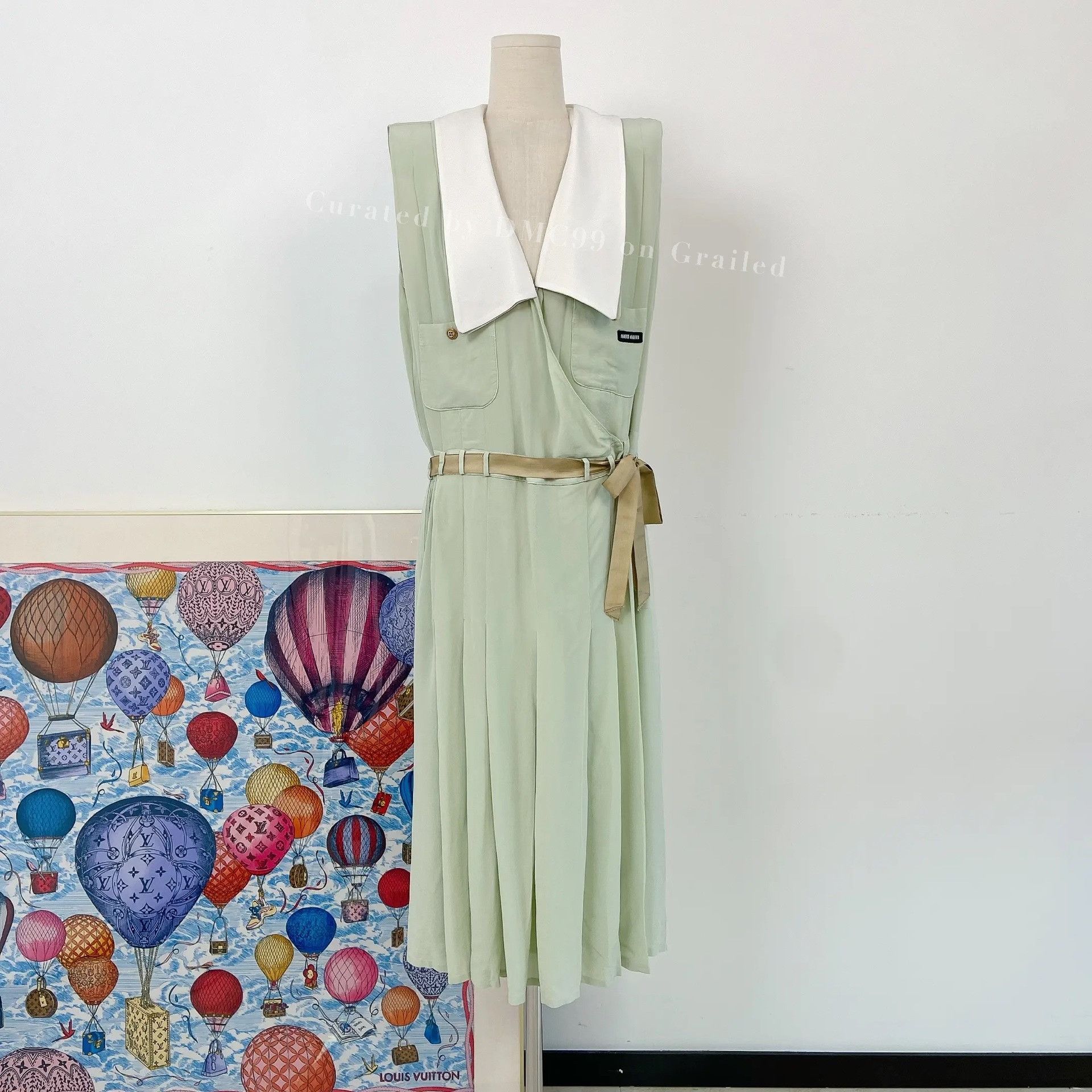 ralph lauren green long dress Miu Miu Miumiu Size 40 Velvet