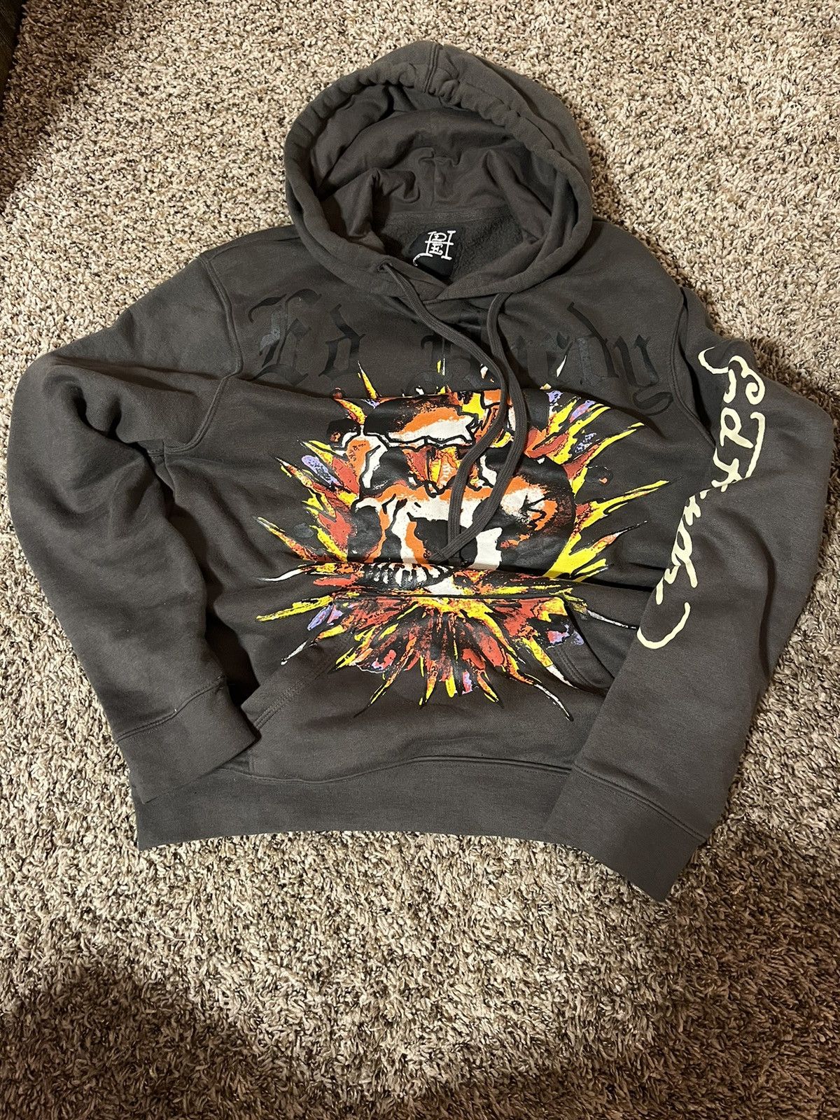 Ed Hardy Ed Hardy Charcoal Exploding Skull | Grailed