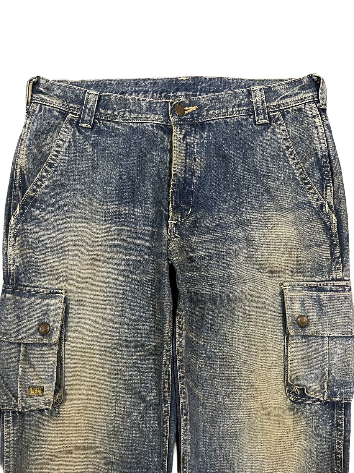 Japanese Brand × Le Grande Bleu (L.G.B.) Vintage Lee Mud Washed Multi Pocket Cargo Baggy Jeans Size US 32 / EU 48 - 2 Thumbnail