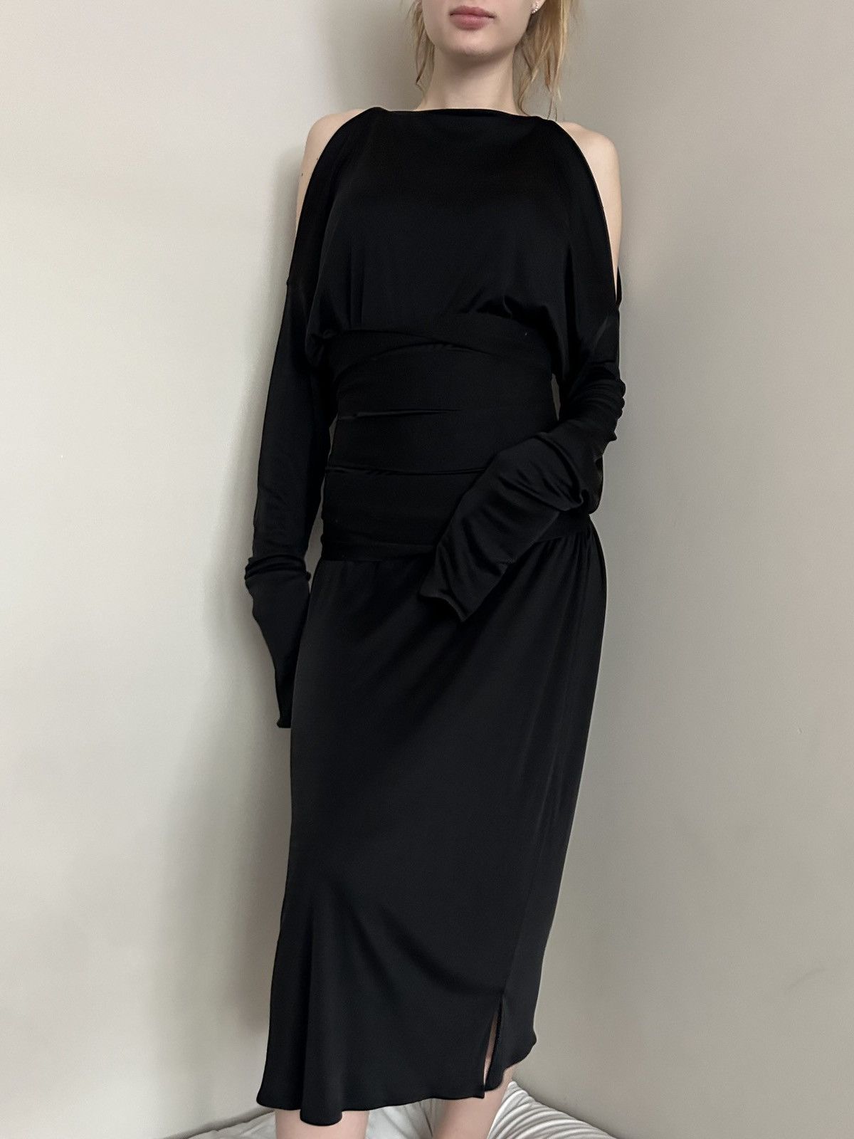 Yves Saint Laurent SS01 Vintage Tom Ford for YSL Runway Dress with Bondage Belt Size M / US 6-8 / IT 42-44 - 7 Thumbnail