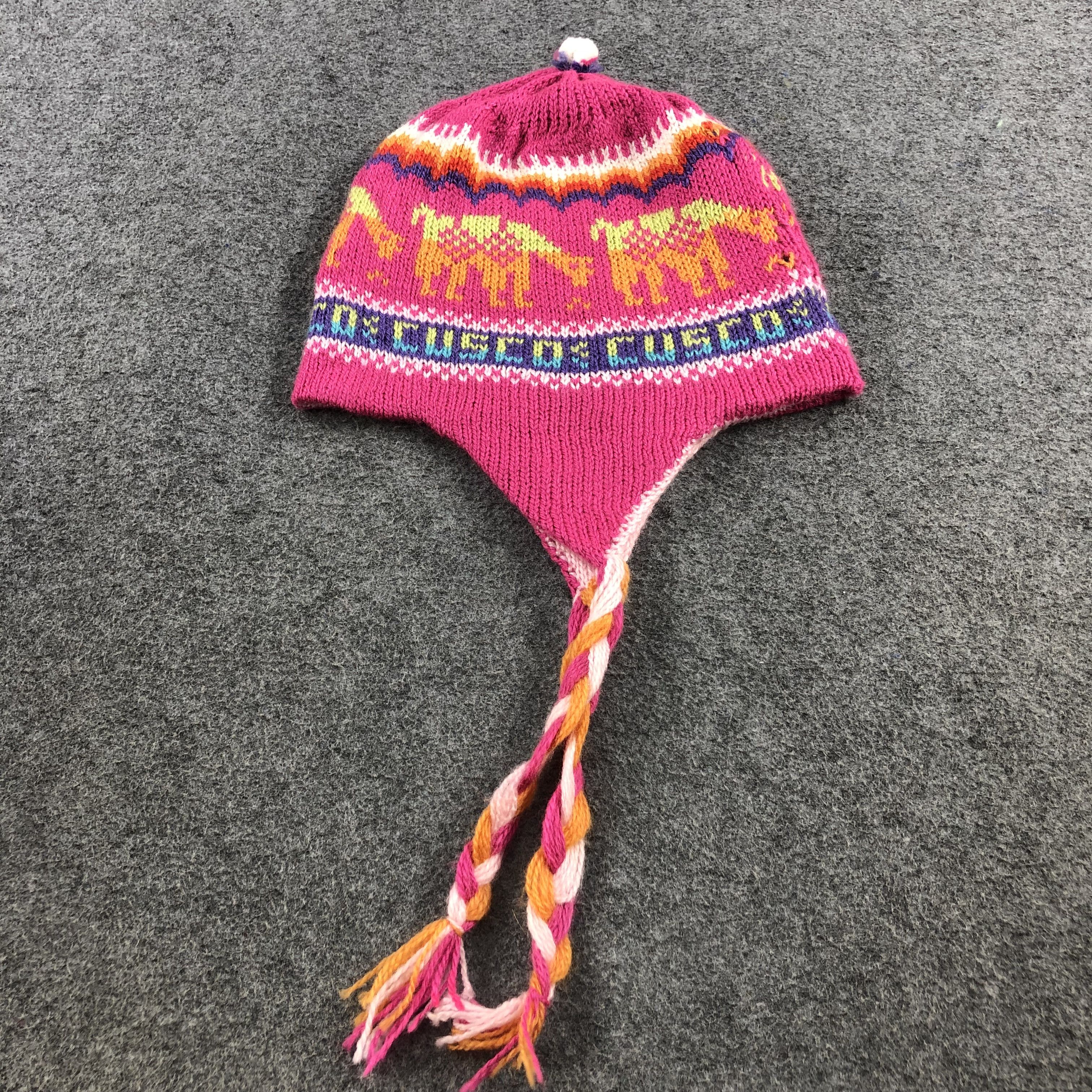 Vintage Reversible Pinkish Earflap Beanie Snowcap Snow Hat B129 Size ONE SIZE - 5 Thumbnail