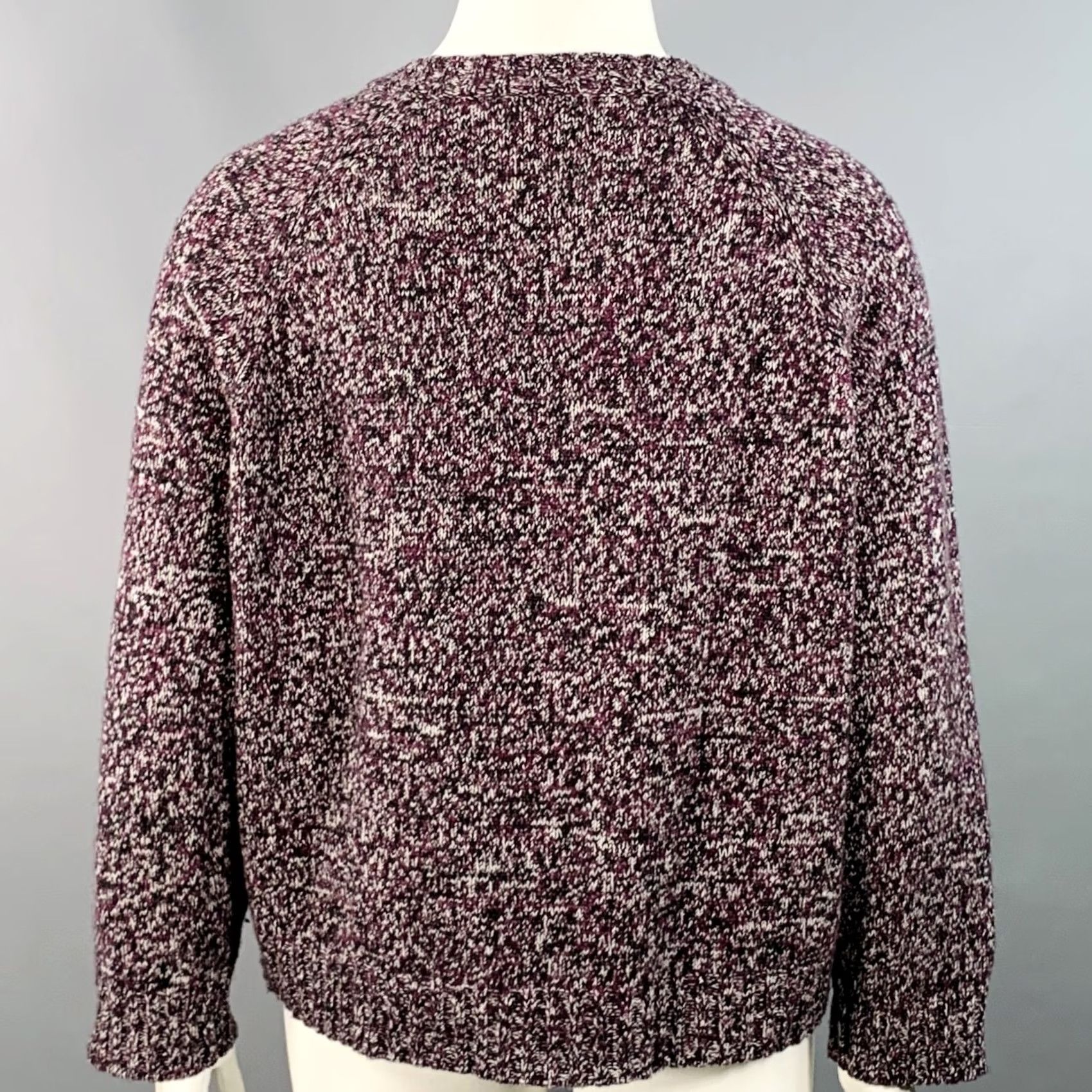 Jil Sander JIL SANDER Size XL Purple Black White Wool Melange Boxy Sweater Size XL / US 12-14 / IT 48-50 - 5 Thumbnail