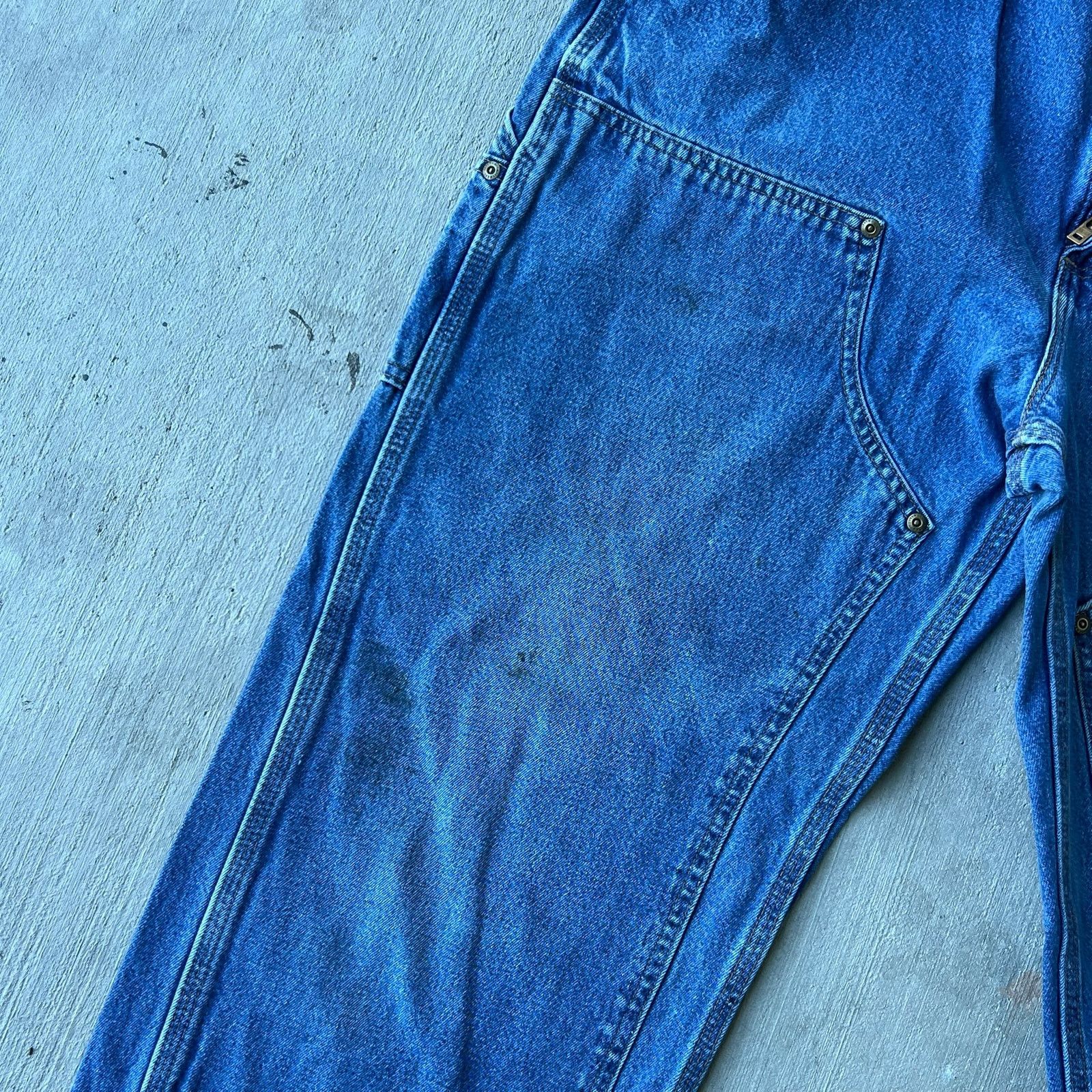 Carhartt × Vintage Carhartt denim blue jean double knee work carpenter pants Size US 33 - 4 Thumbnail