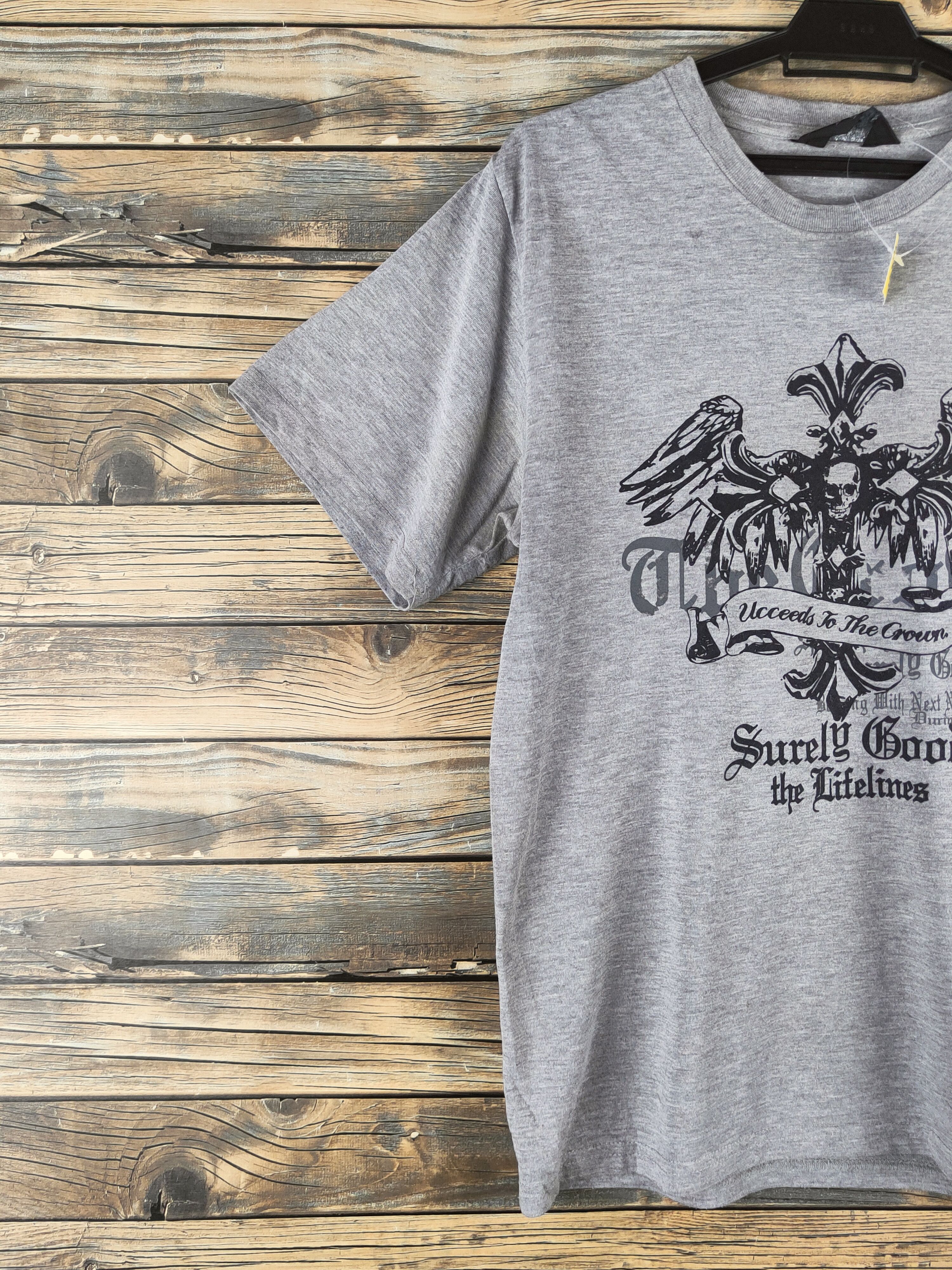 Beaumere Beaumere skull Gray Short Sleeve T-shirts #S2857 Size US L / EU 52-54 / 3 - 4 Thumbnail