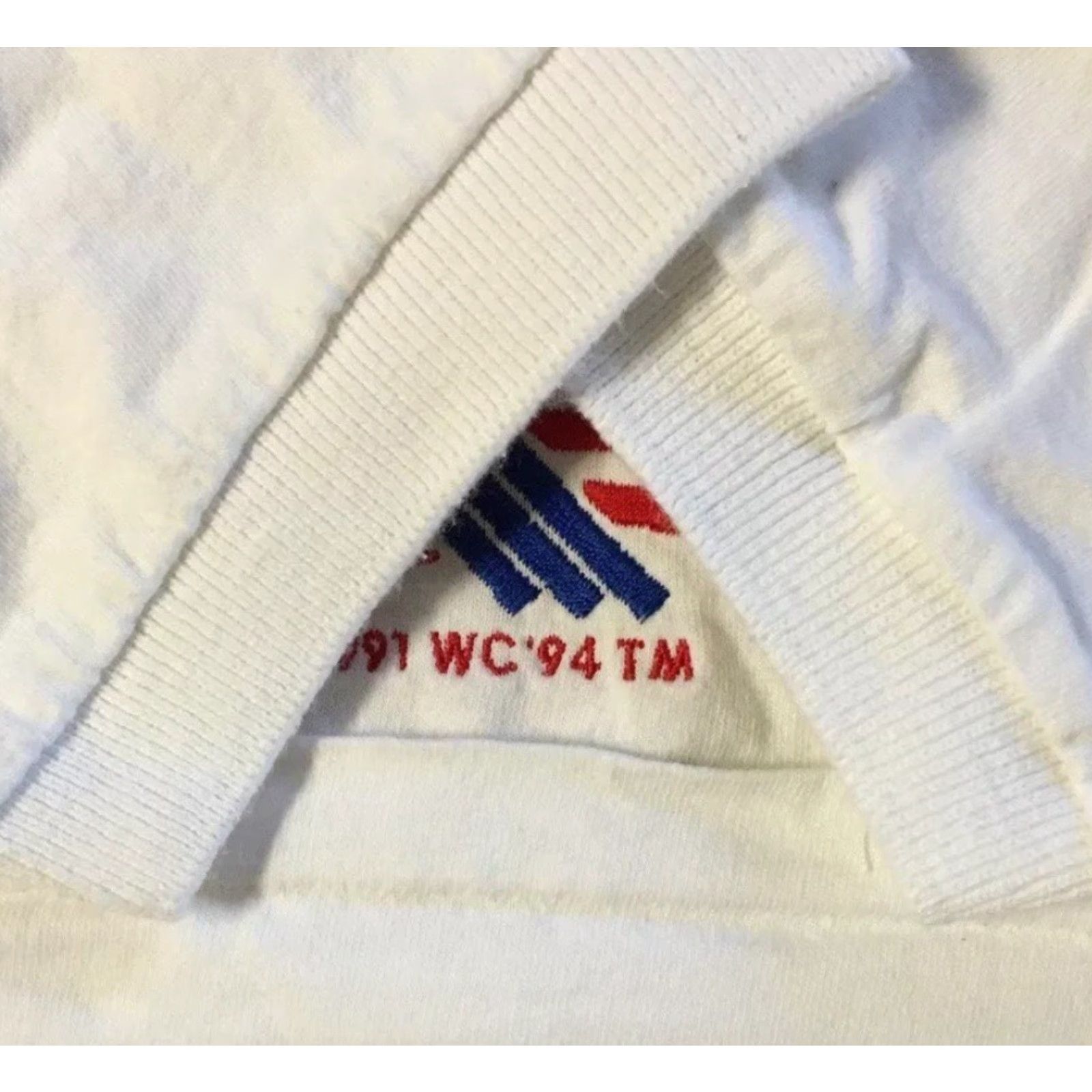 Vintage Vtg 90s World Cup Soccer 1994 Faded Polo Shirt XS Football Olympics Track Grunge Shirt Men XS White USA 1994 World Cup Soccer Polo Shirt Size US XS / EU 42 / 0 - 3 Thumbnail