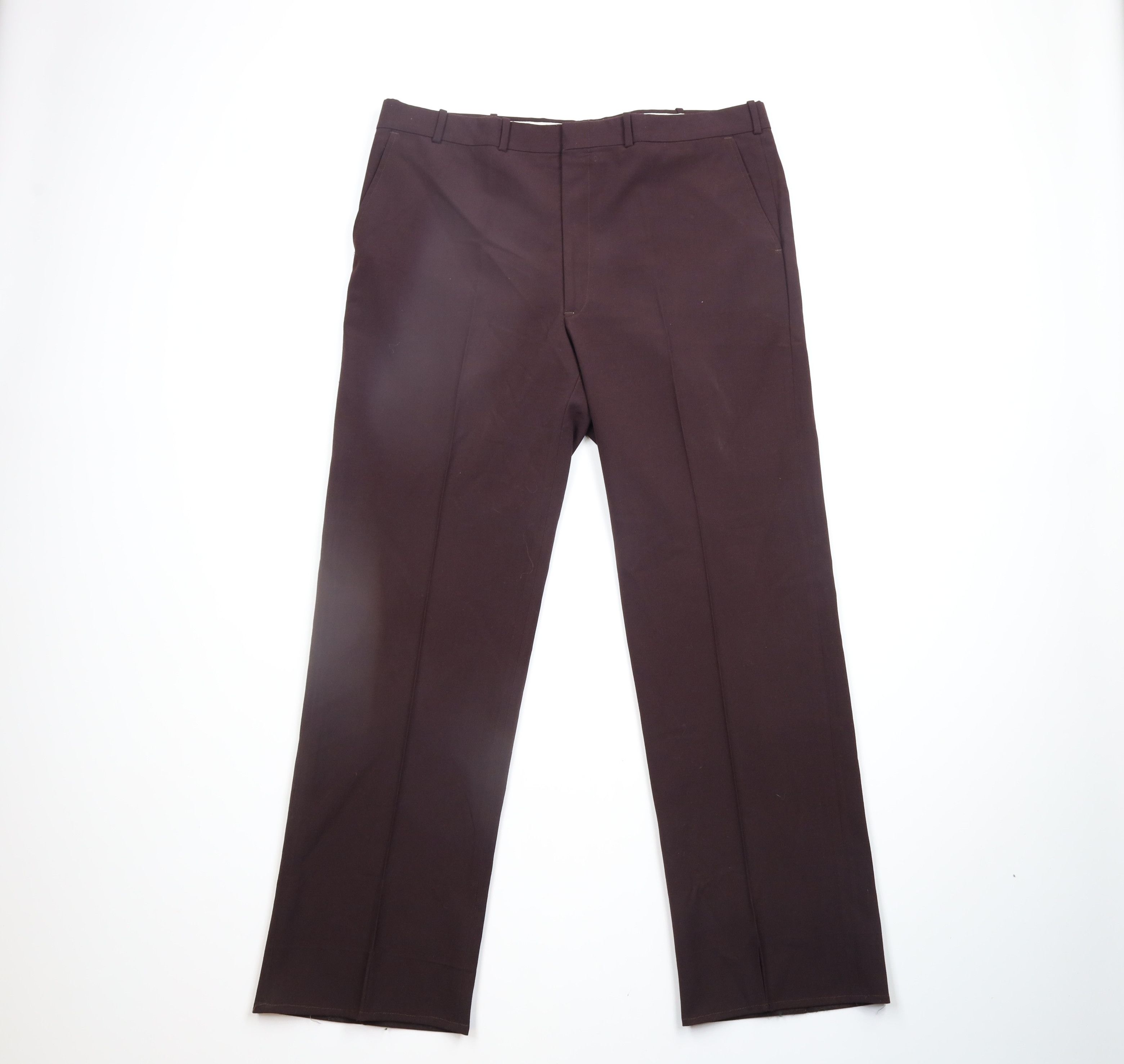 Vintage Vintage 70s Streetwear Bell Bottoms Chino Pants Burgundy USA Size US 40 / EU 56 - 1 Thumbnail