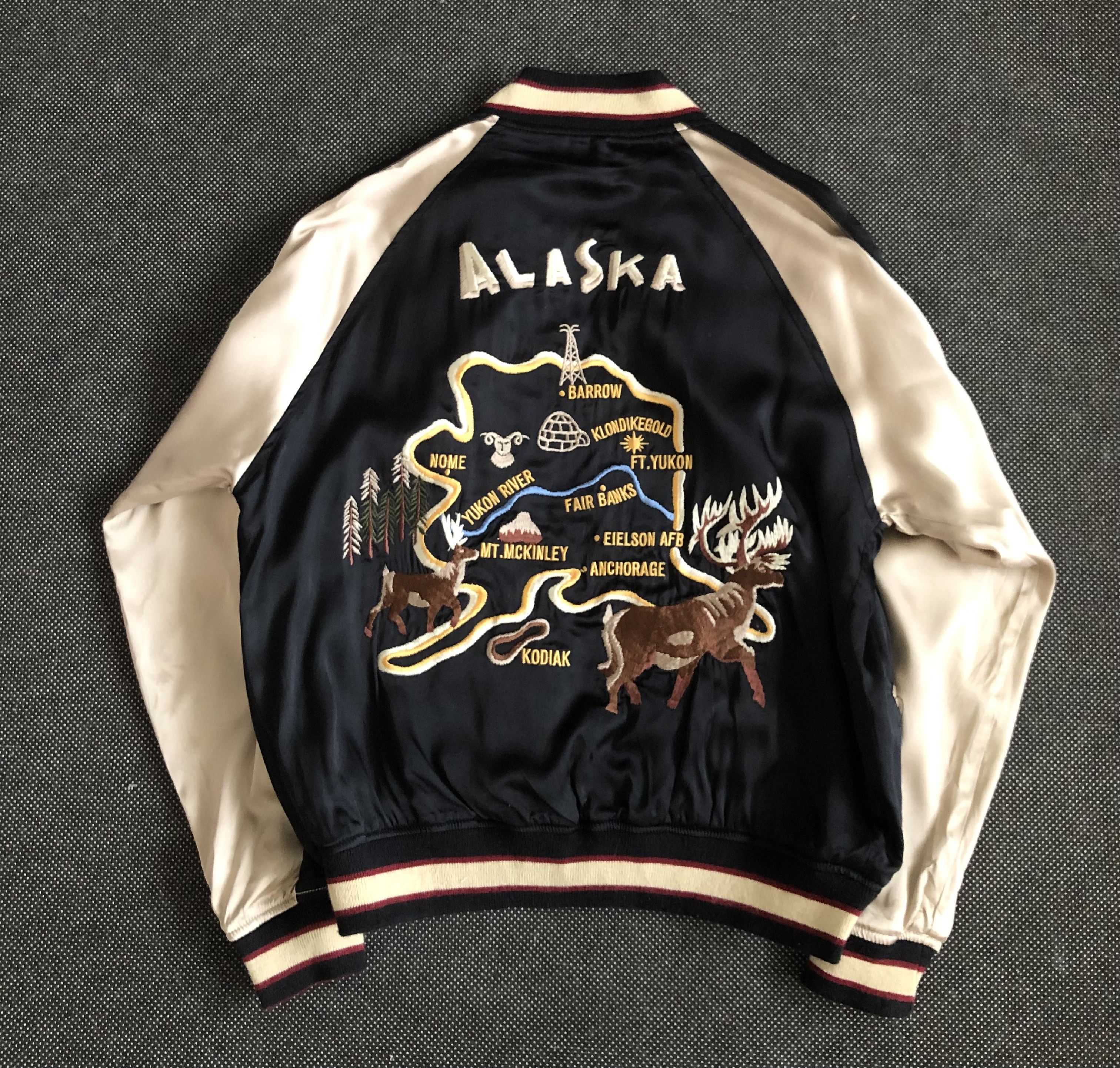 Japanese Brand RARE🔥HOUSTON JAPAN ALASKA MOTIVES REVERSIBLE SUKAJAN JACKET Size US M / EU 48-50 / 2 - 3 Thumbnail