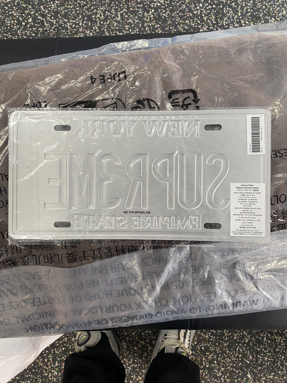 Supreme Supreme License Plate Size ONE SIZE - 2 Thumbnail