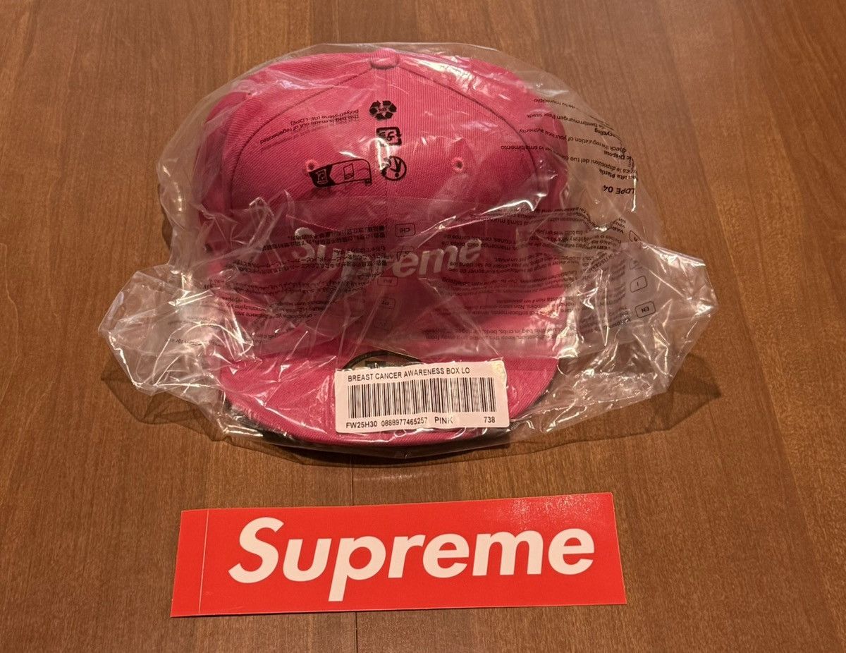 Supreme Supreme Pink Breast Cancer Awareness Box Logo New Era 7 3/8 Size ONE SIZE - 1 Thumbnail