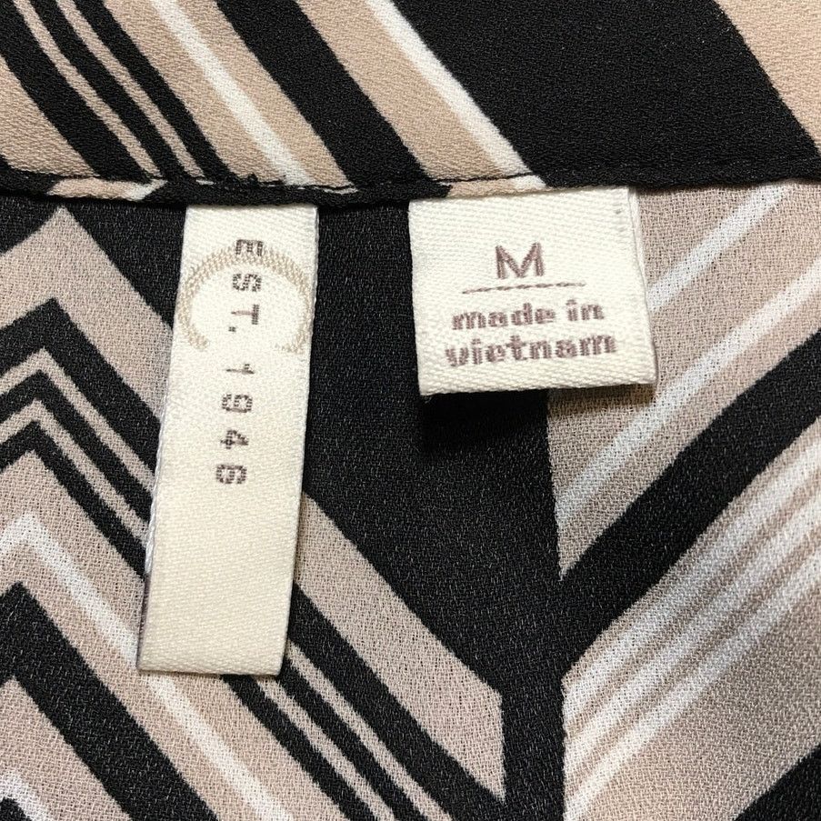 Other Est 1945 Chevron Sheer V-Neck Long Sleeves Blouse M Size M / US 6-8 / IT 42-44 - 4 Thumbnail