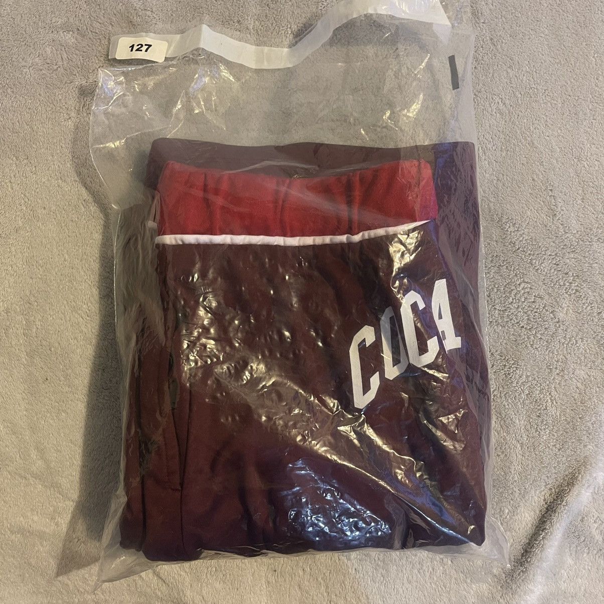 Coca Cola Coca Cola Sweatpants Women Medium Burgundy Wide-Leg Workout Size 31" - 13 Thumbnail