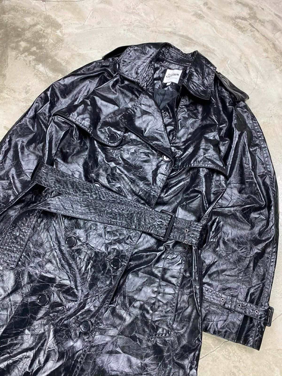 Jean Paul Gaultier Jean Paul Gaultier For Sept Premieres Black Spring Coat Size S / US 4 / IT 40 - 2 Thumbnail